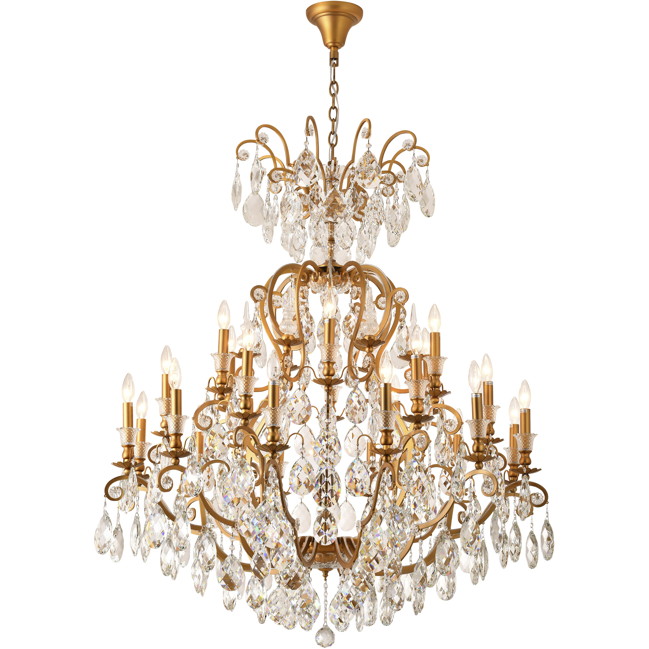 Canada 24 Light 43 inch Brass Chandelier Ceiling Light