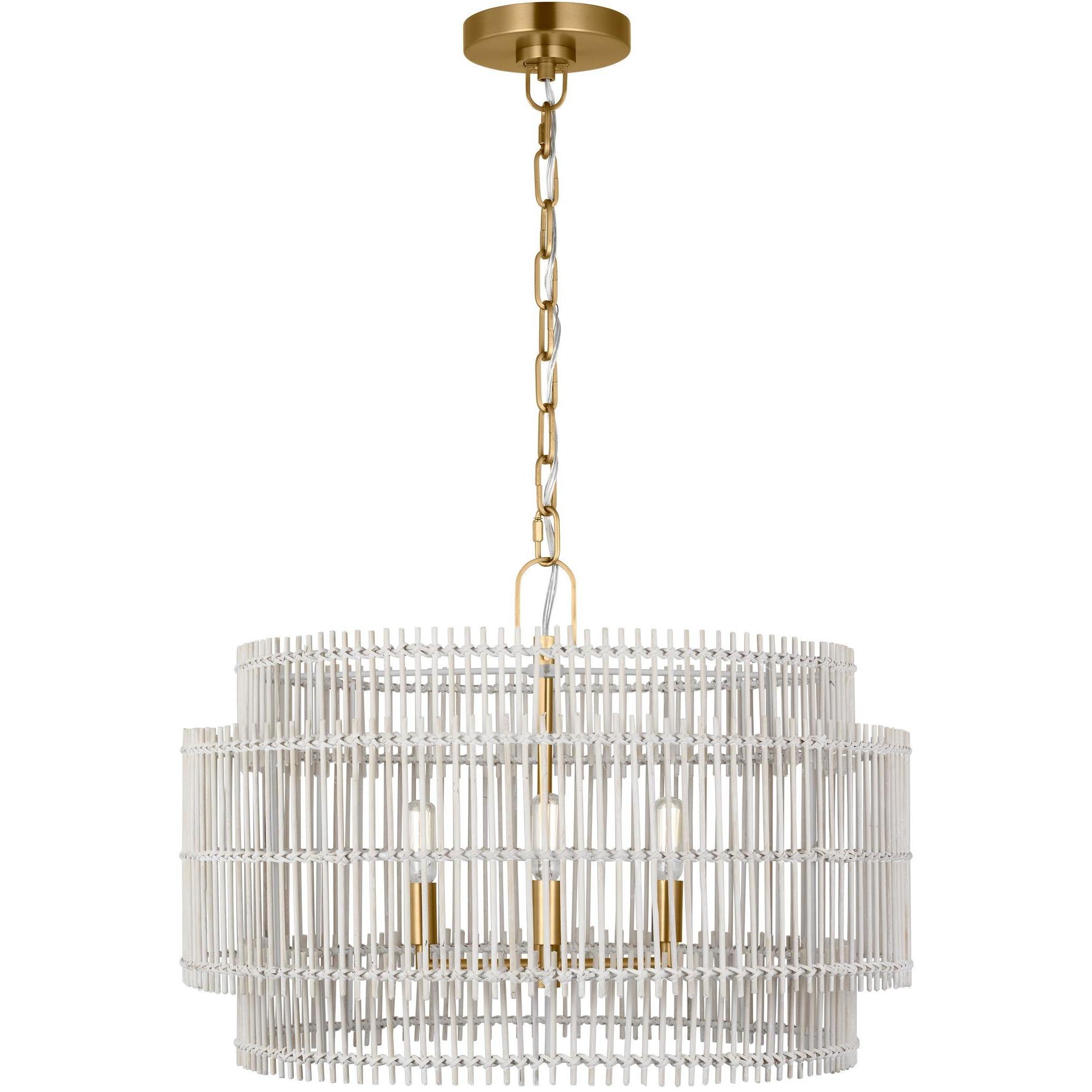 ED Ellen DeGeneres Elio 4 Light 23 inch Burnished Brass Hanging Shade Ceiling Light