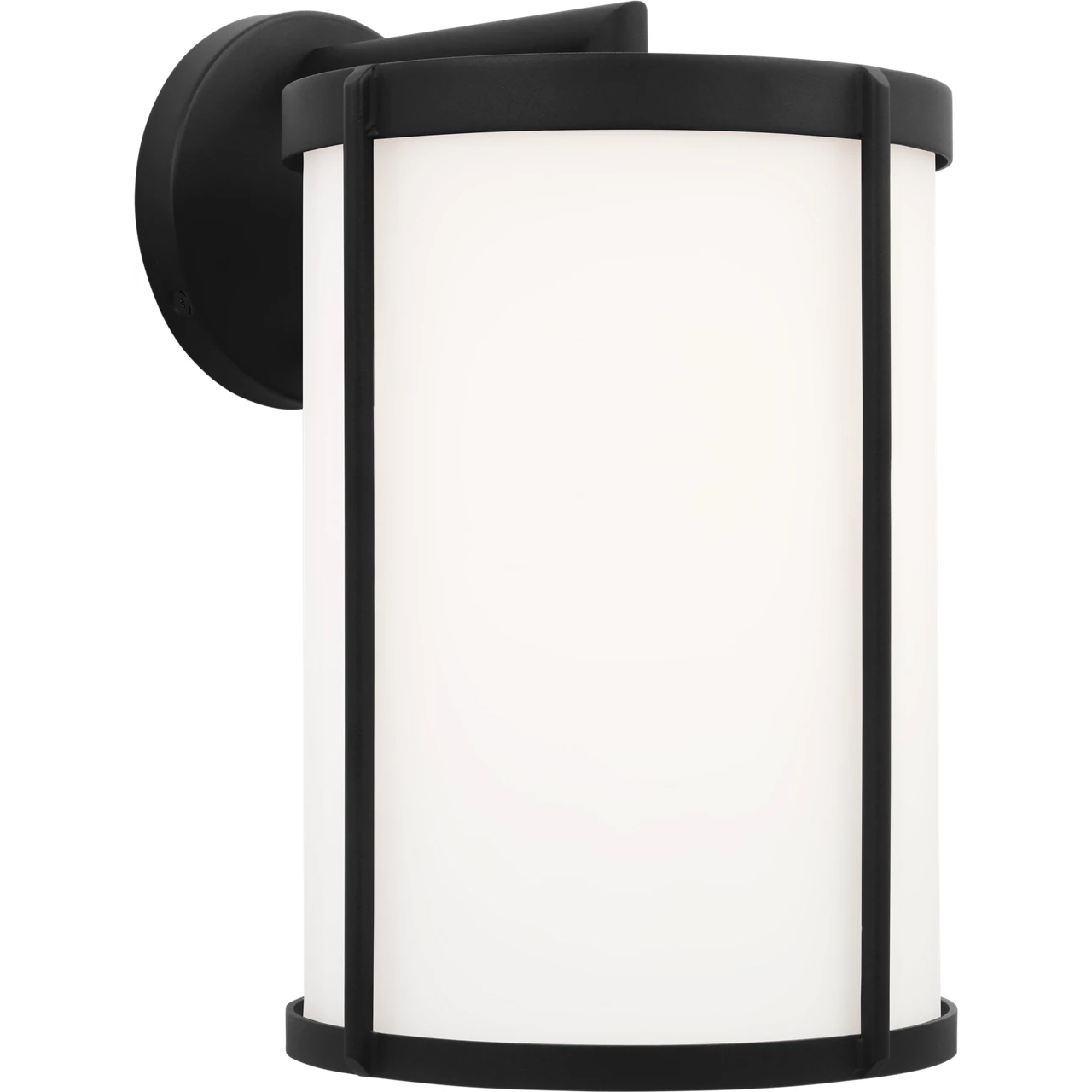 Luning 1 Light 15 inch Textured Black Outdoor Wall Lantern in Opal Etched Glass, Incandescent, Large