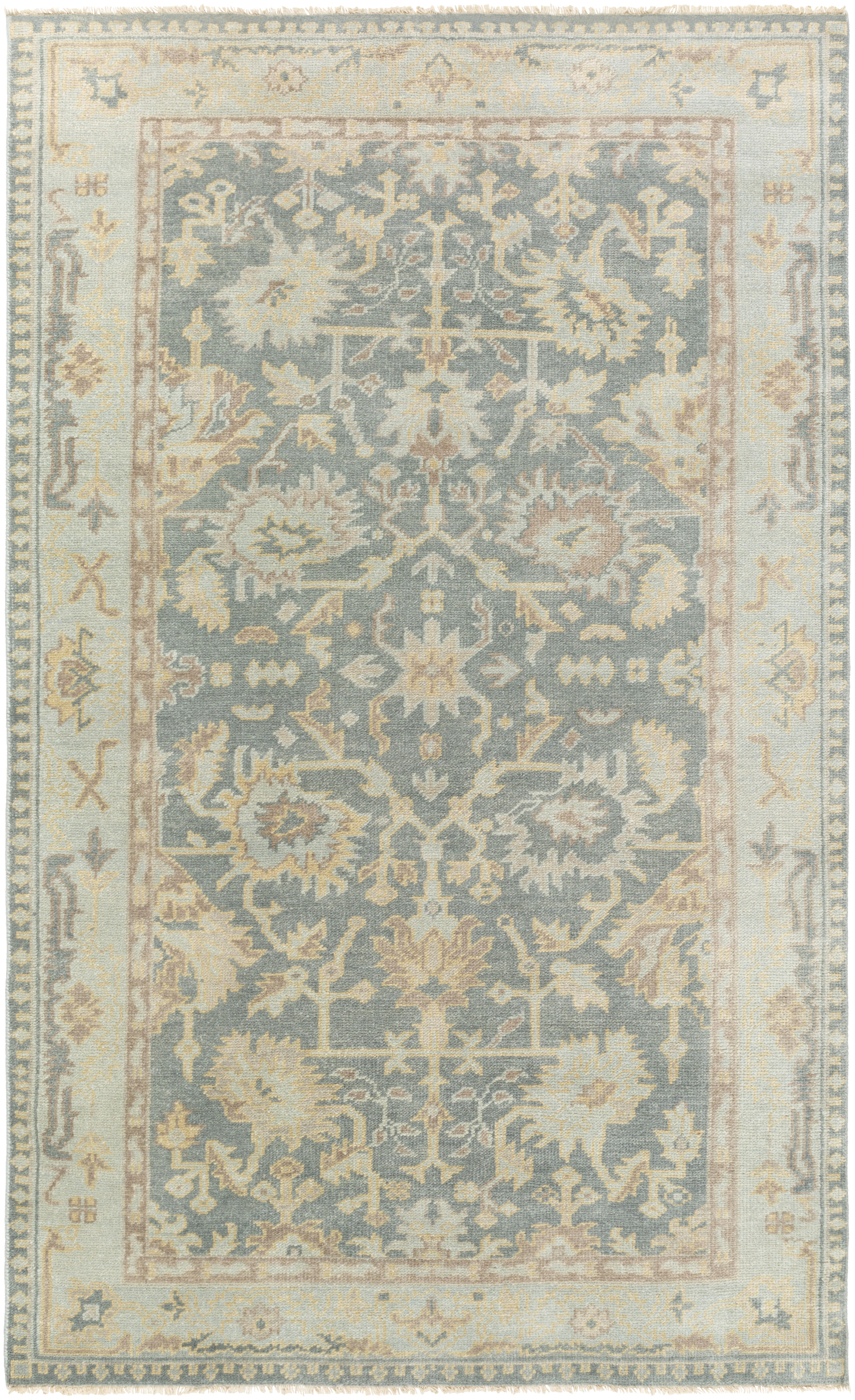 Cappadocia 66 X 42 inch Medium Gray Rug in 4 X 6, Rectangle