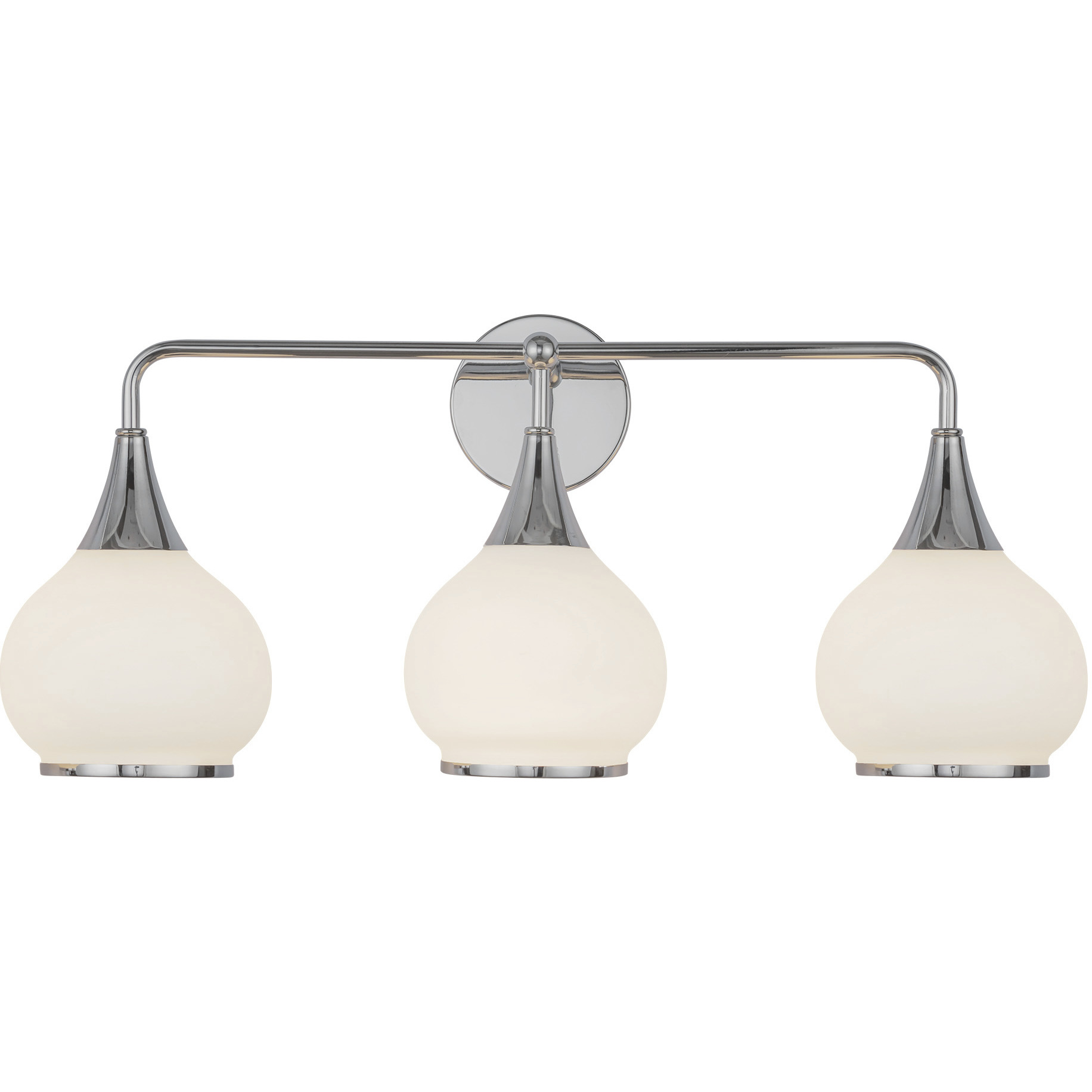 Alora Mood Hazel 3 Light 26.75 inch Chrome Vanity Light Wall Light in Matte Opal Glass