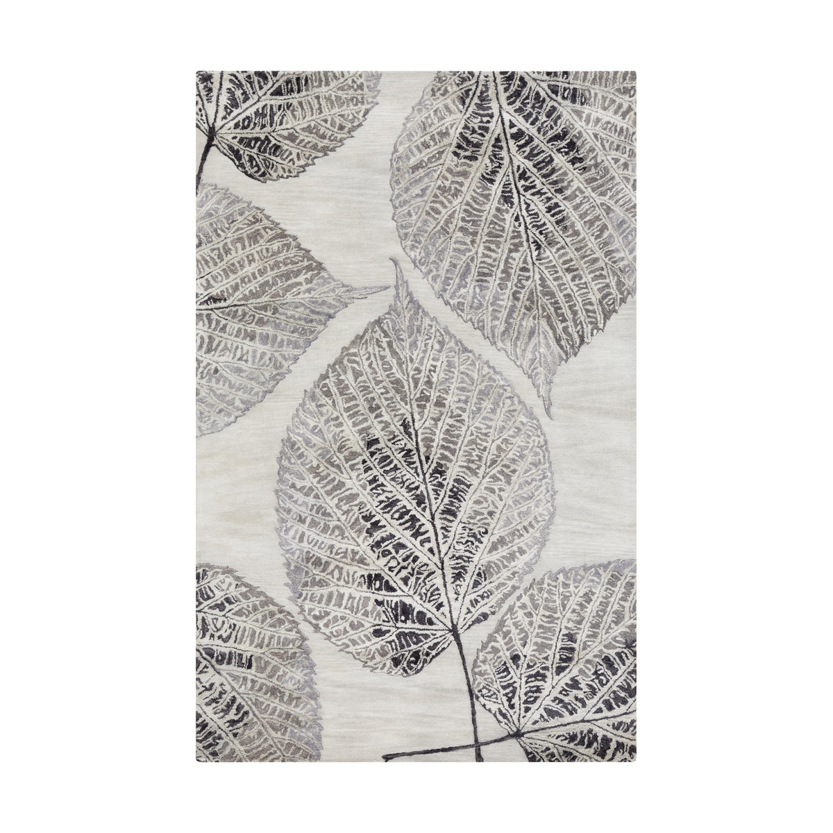 Banshee 96 X 60 inch Light Gray/Charcoal/Khaki Rugs, Wool and Viscose