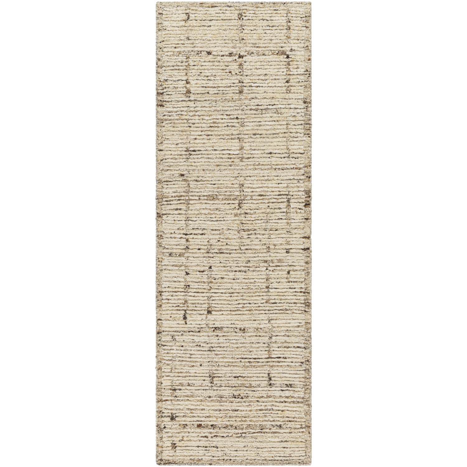 Khyber 96 X 30 inch Wheat/Beige/Dark Brown Rug