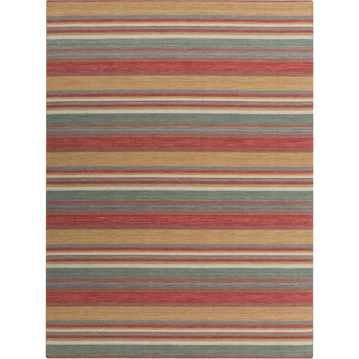 Calvin 132 X 96 inch Dark Red, Mustard, Tan Rug