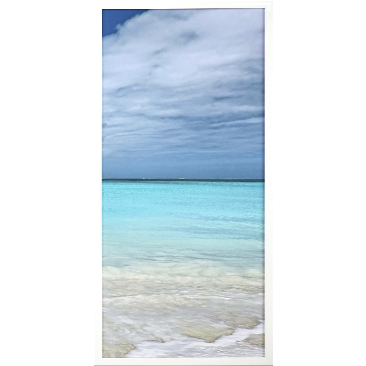 Come Sea Me Blue and Beige and White Framed Art
