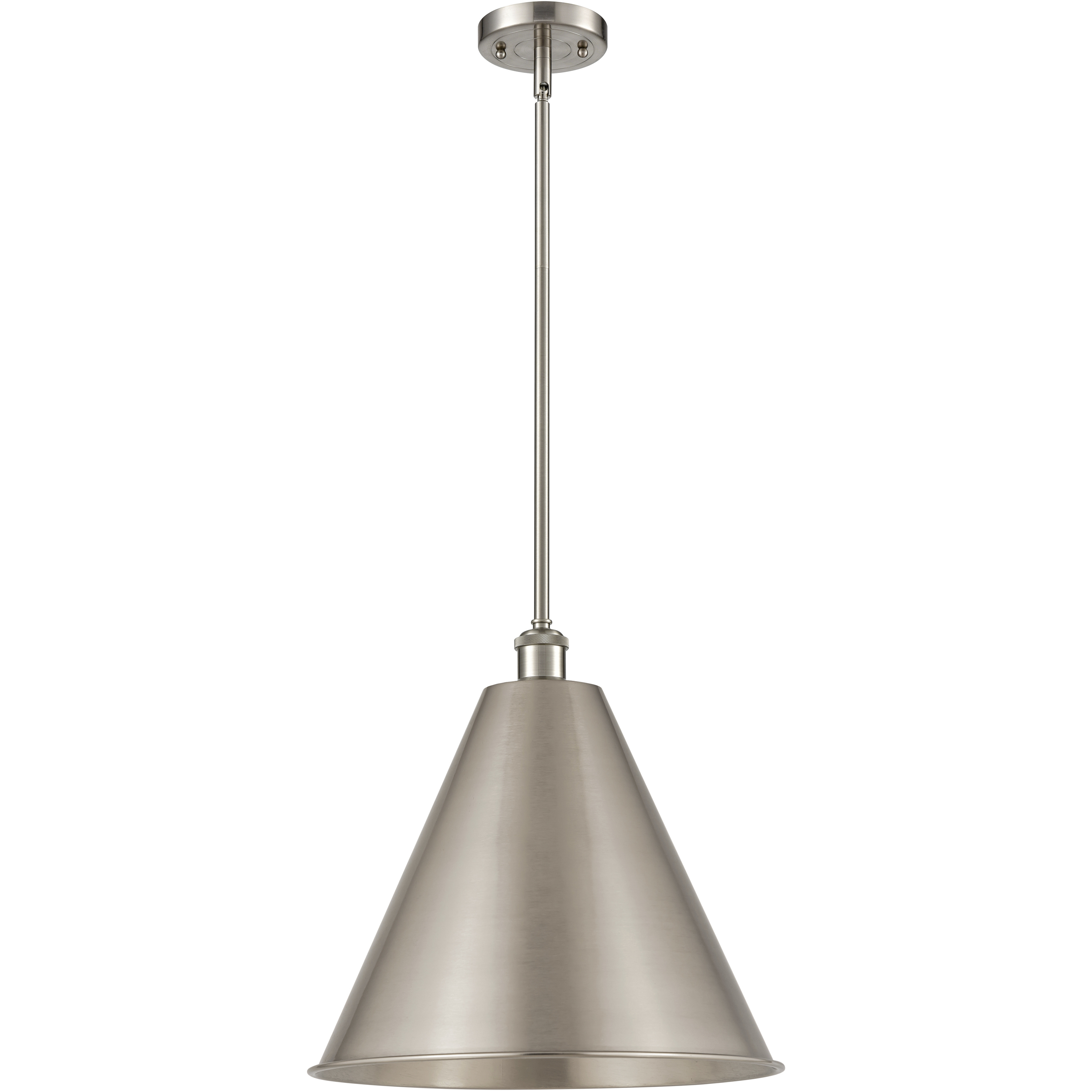 Ballston Cone LED 16 inch Brushed Satin Nickel Pendant Ceiling Light