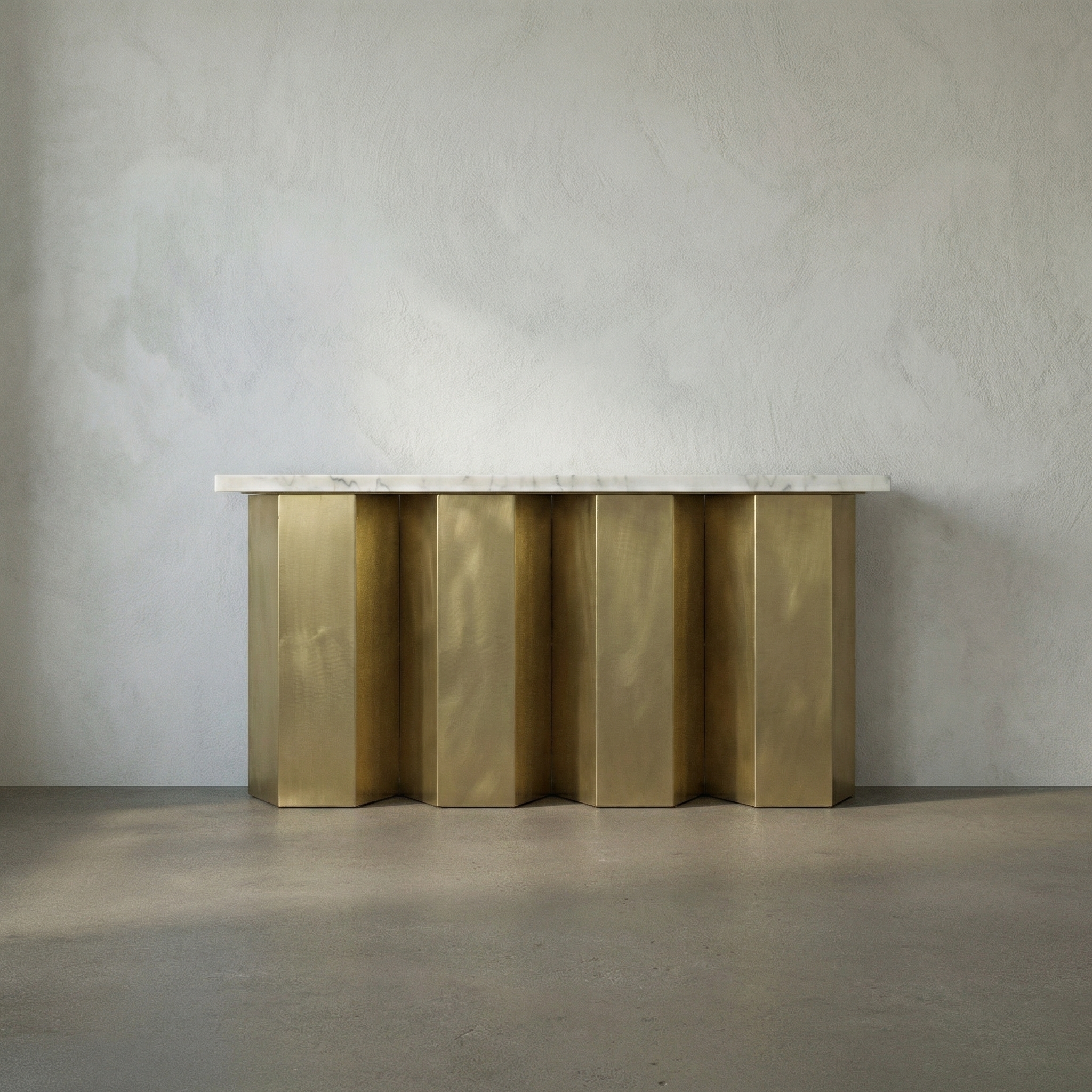 Shilo 64 X 15 inch Antique Brass Console