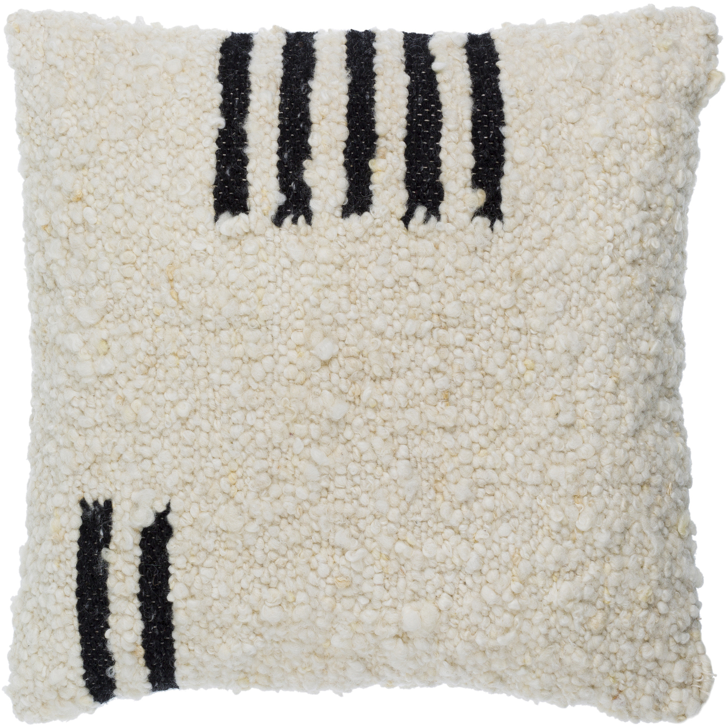 Burnaby 22 X 22 inch Ash/Off-White/Black/Metallic - Silver Accent Pillow