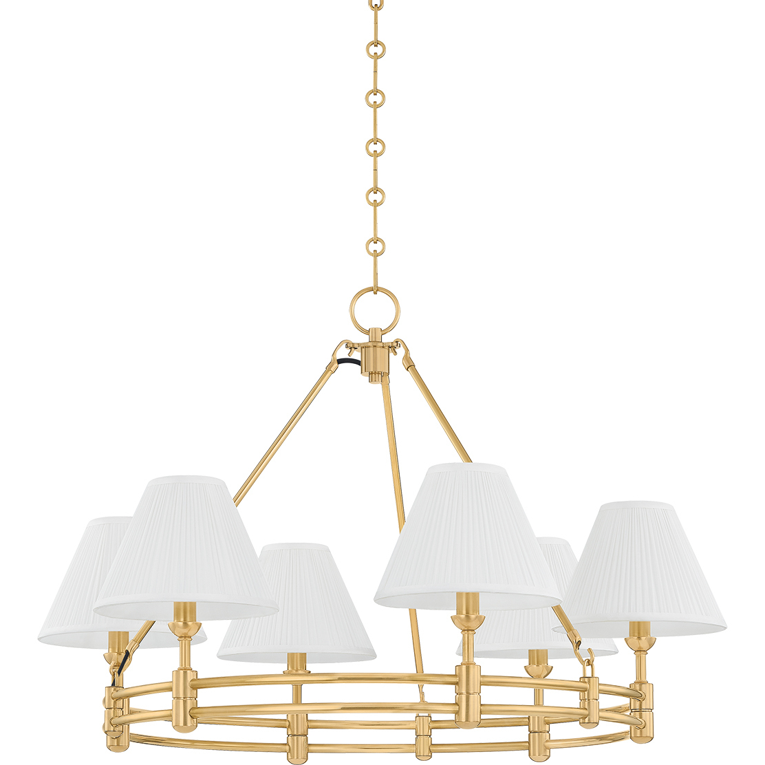 Howard 6 Light 32.75 inch Aged Brass Chandelier Ceiling Light