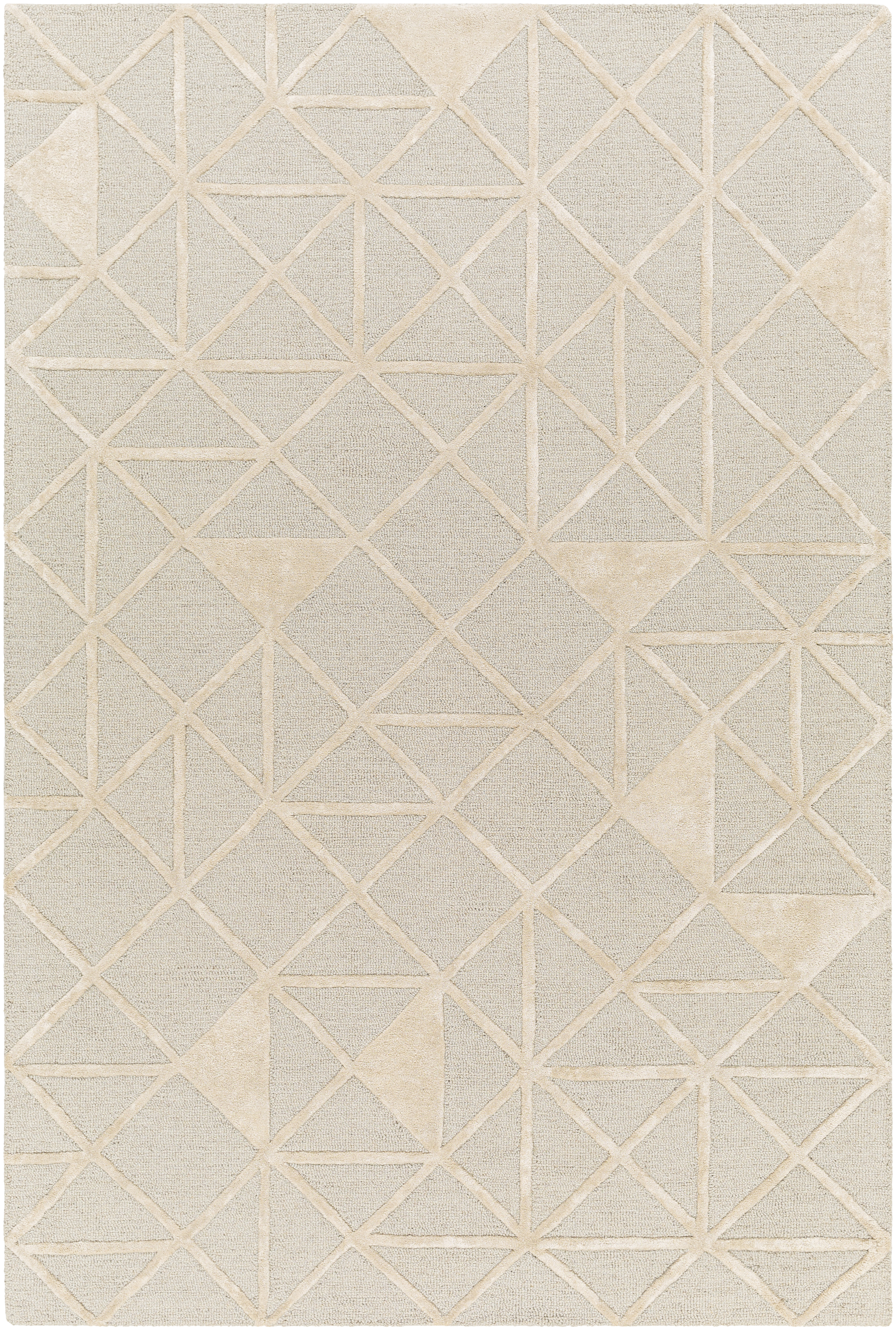 Addison 36 X 24 inch Light Grey Rug, Rectangle