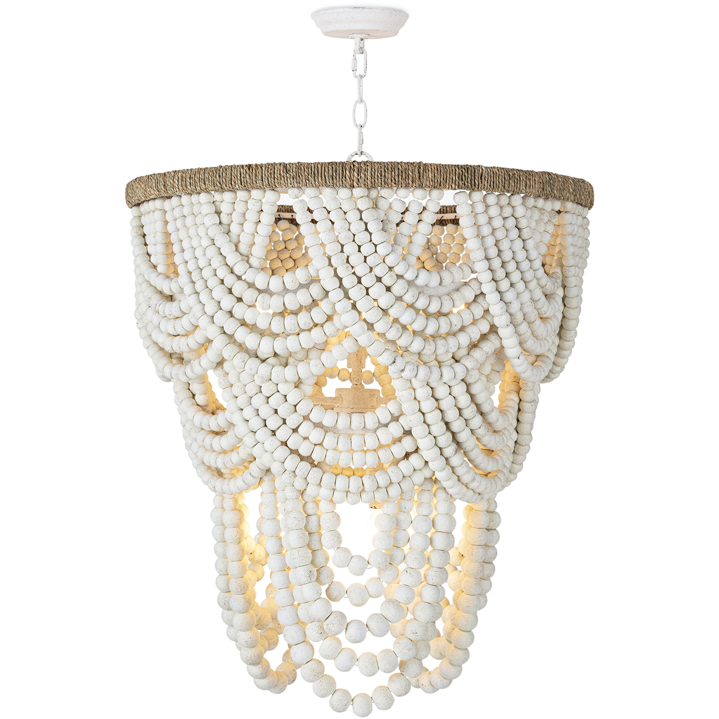 Lorelei 6 Light 24 inch White Chandelier Ceiling Light