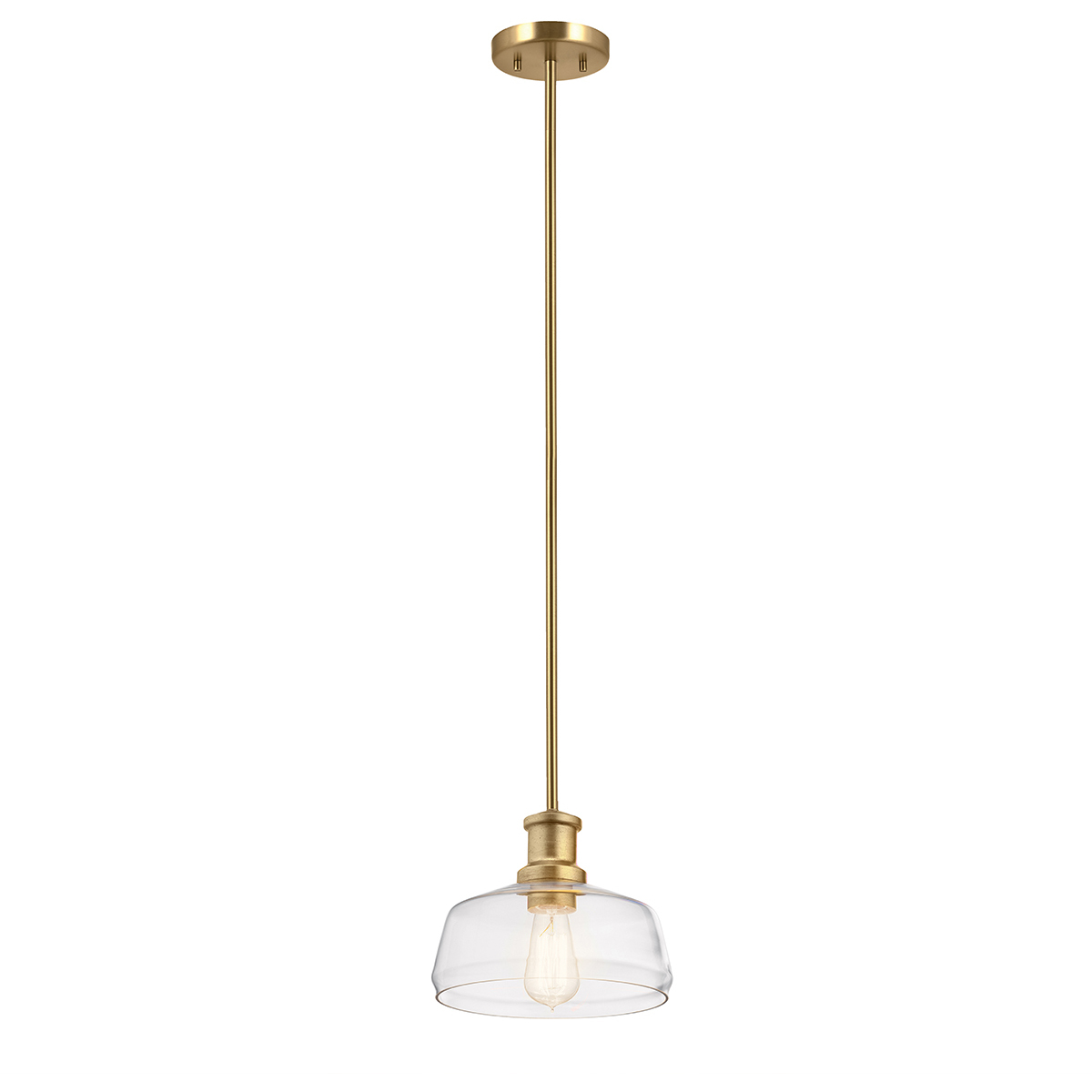 Notting Hill 1 Light 10 inch Painted Natural Brass Pendant Ceiling Light