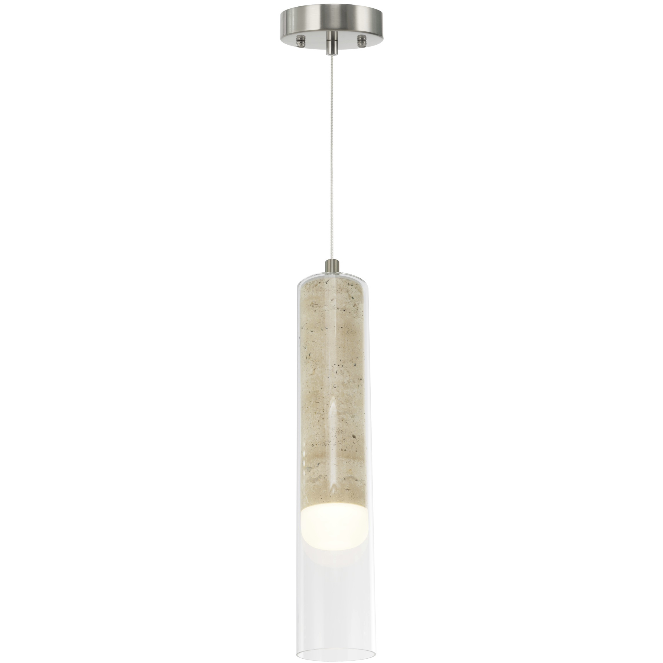 Zara LED 2.76 inch Brushed Nickel Pendant Ceiling Light