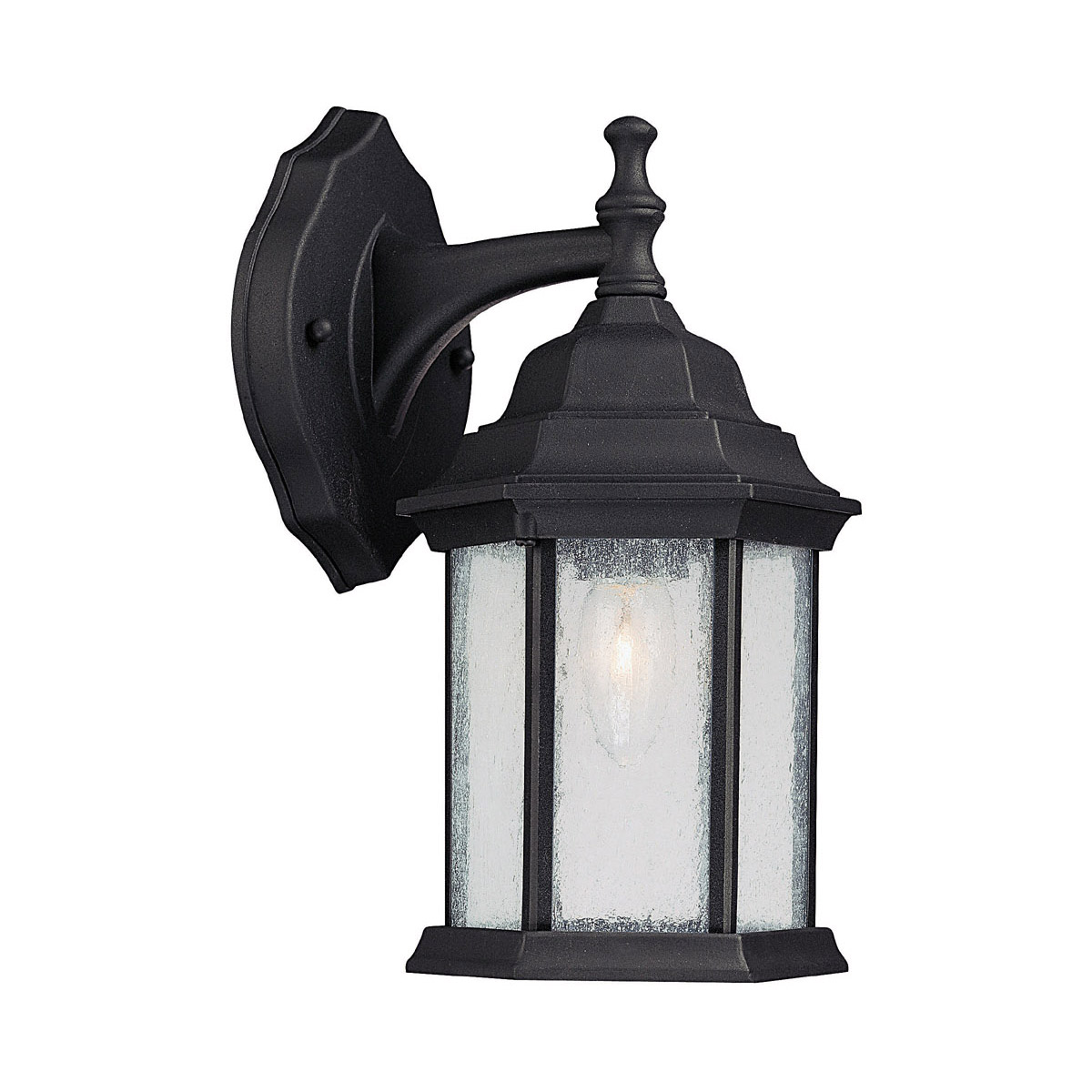 Main Street 1 Light 12 inch Black Outdoor Wall Lantern