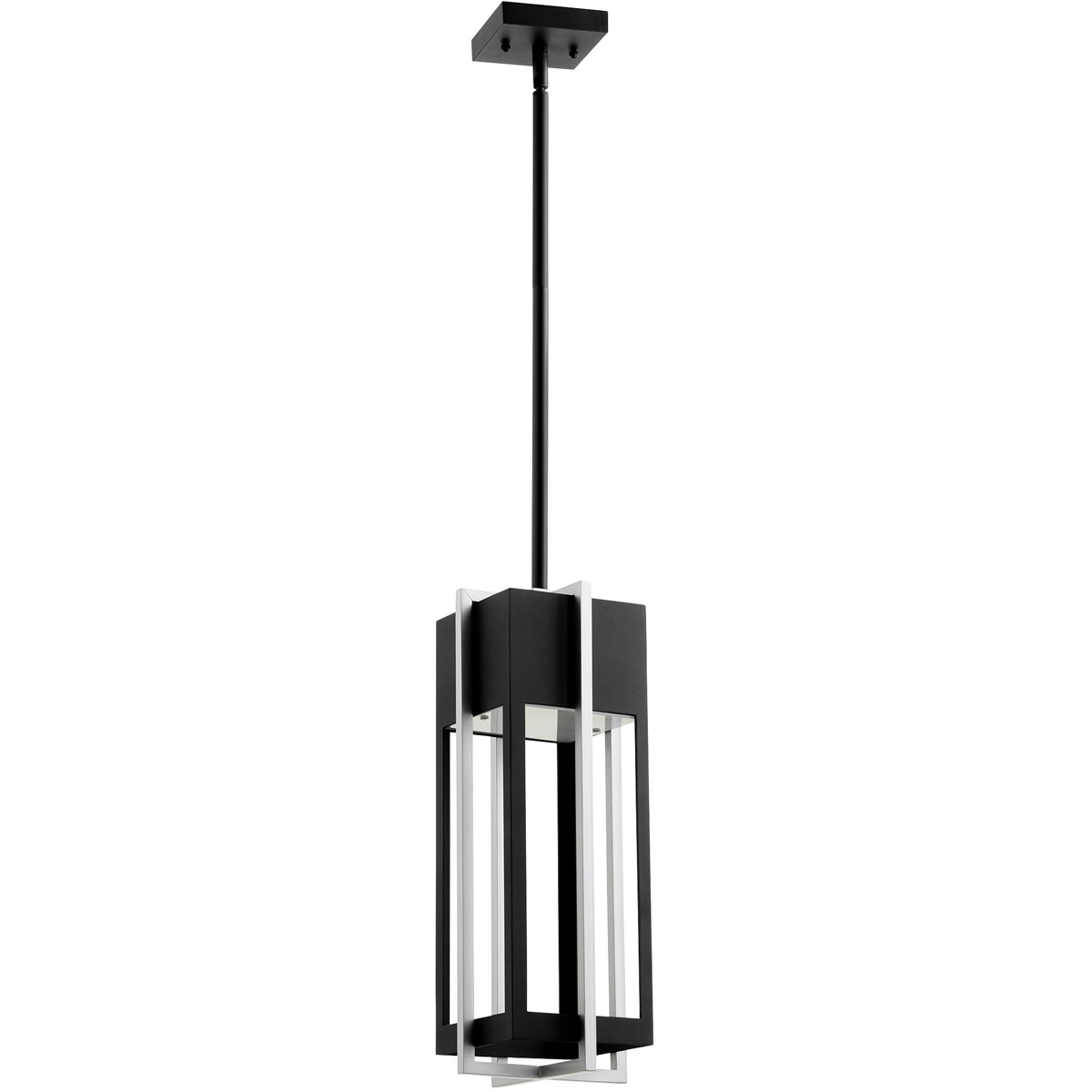 Al Fresco 1 Light 7 inch Noir and Brushed Aluminum Outdoor Pendant