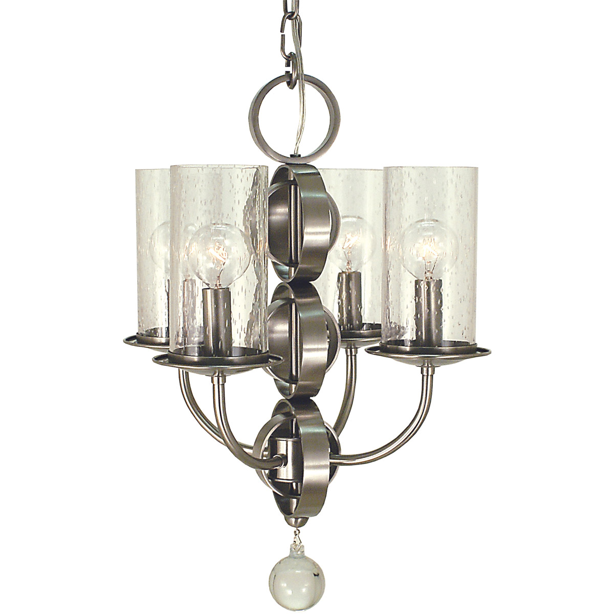Compass 4 Light 14 inch Mahogany Bronze Mini Chandelier Ceiling Light in Without Glass