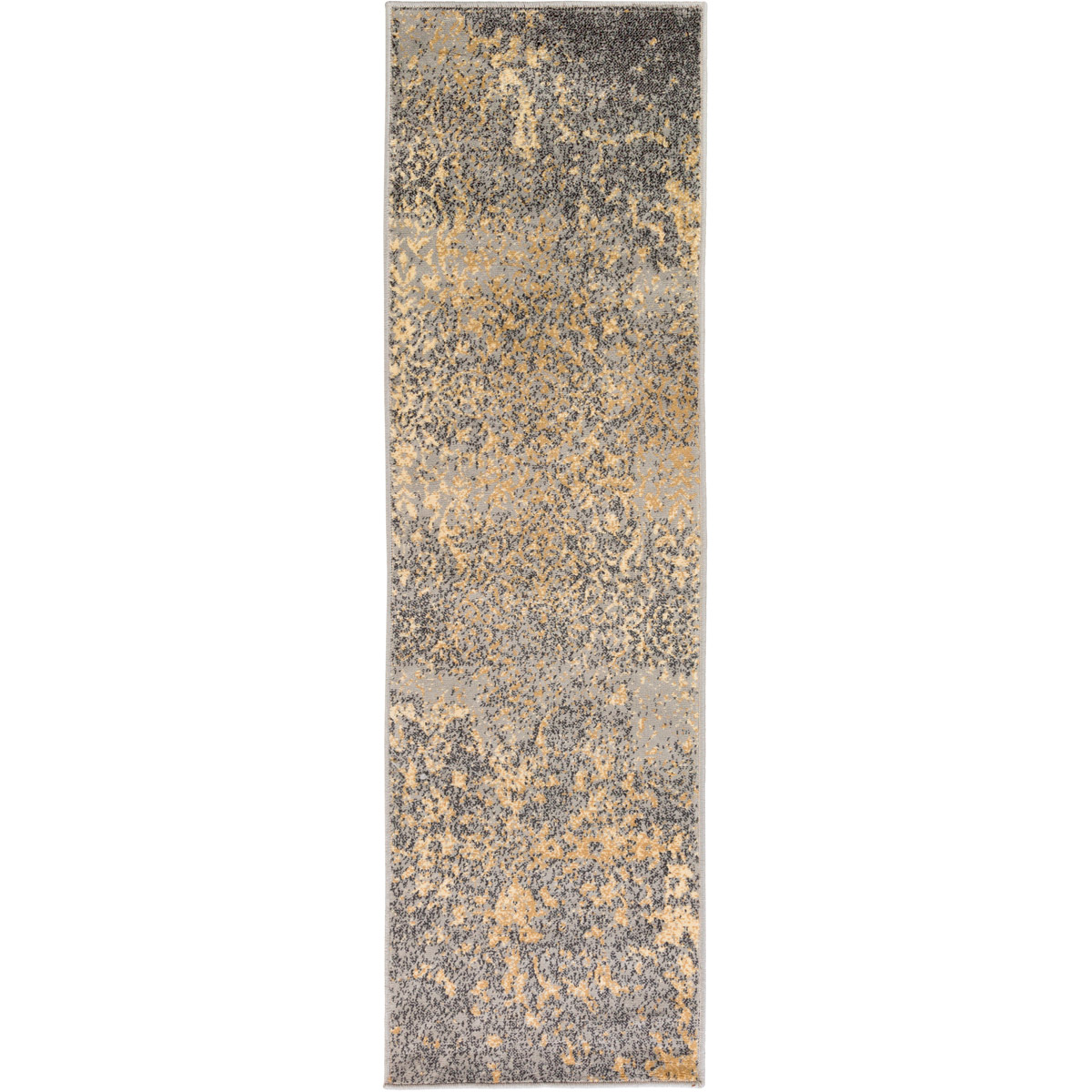 Paramount 91 X 26 inch Medium Gray/Khaki/Charcoal/Beige Rugs in 2.5 x 8, Polypropylene