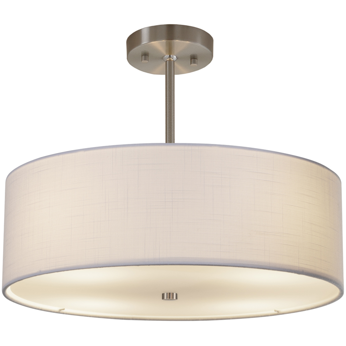 Textile LED 18 inch Brushed Nickel Pendant Ceiling Light