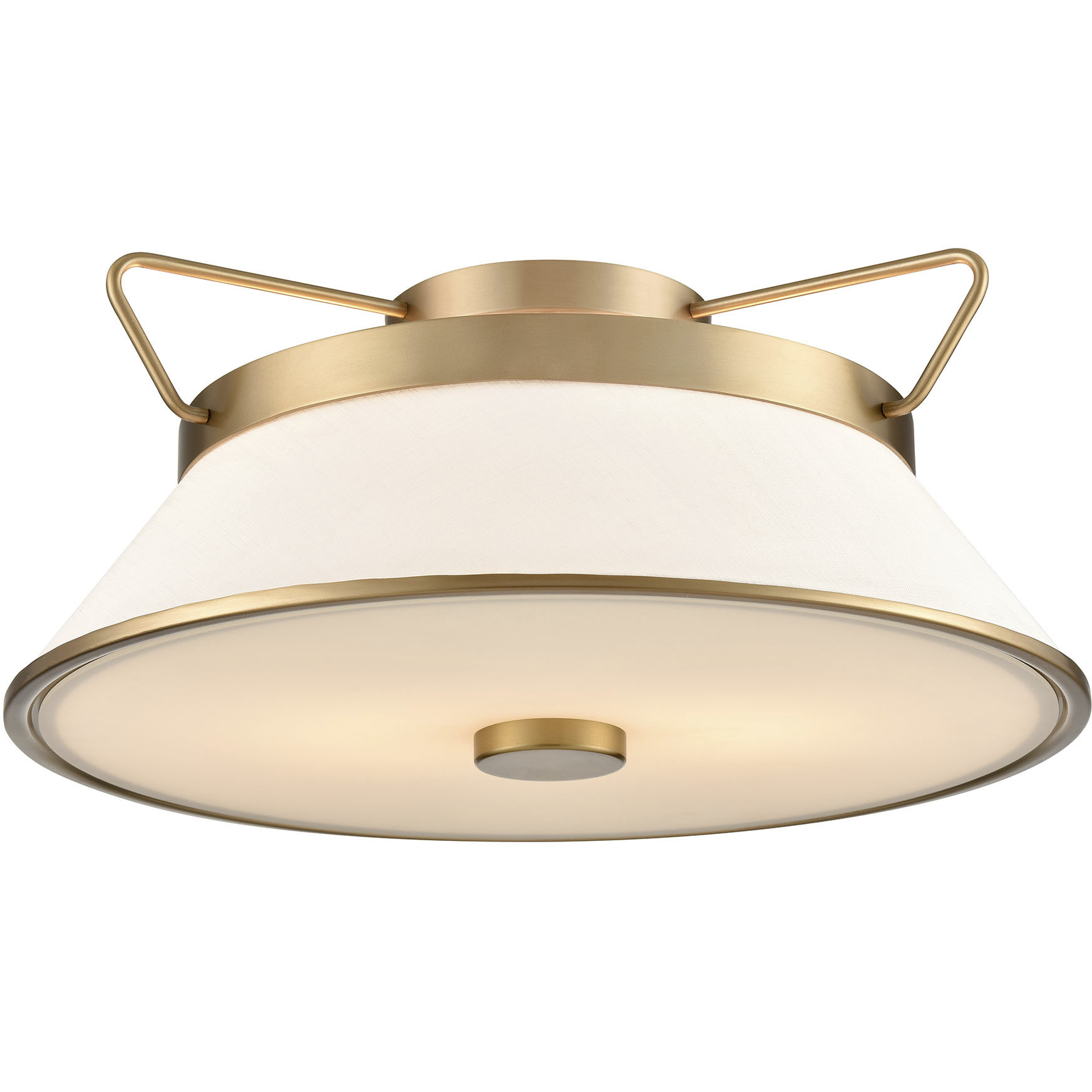 Layla LED 15.75 inch Brushed Brass Semi-Flush Mount Ceiling Light