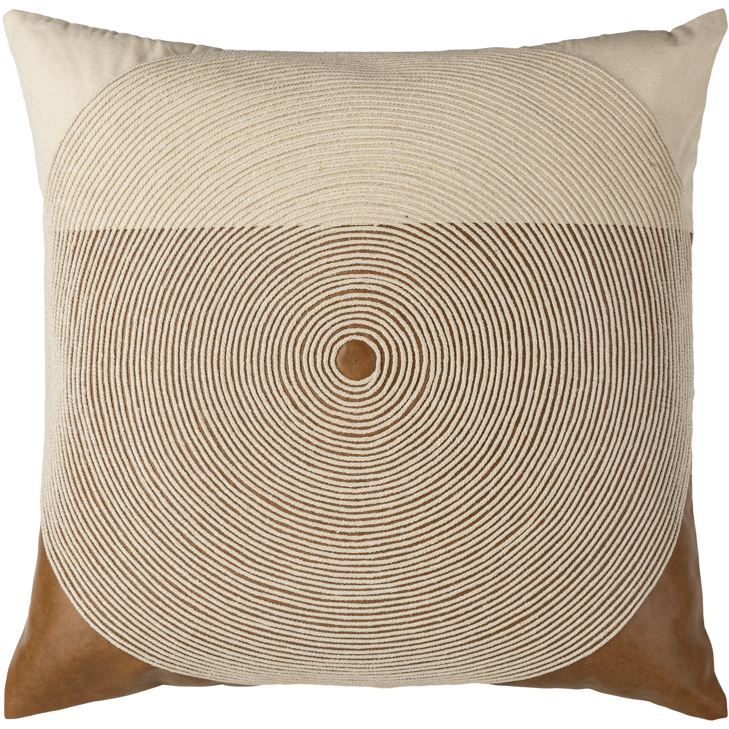 Eternity 18 X 18 inch Beige / Brown Accent Pillow