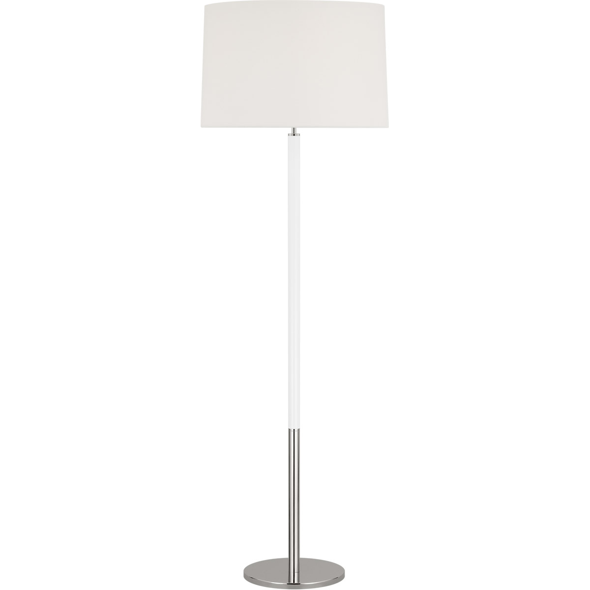 kate spade new york Monroe 61.88 inch 9 watt Polished Nickel Floor Lamp Portable Light in Polished Nickel / Gloss White