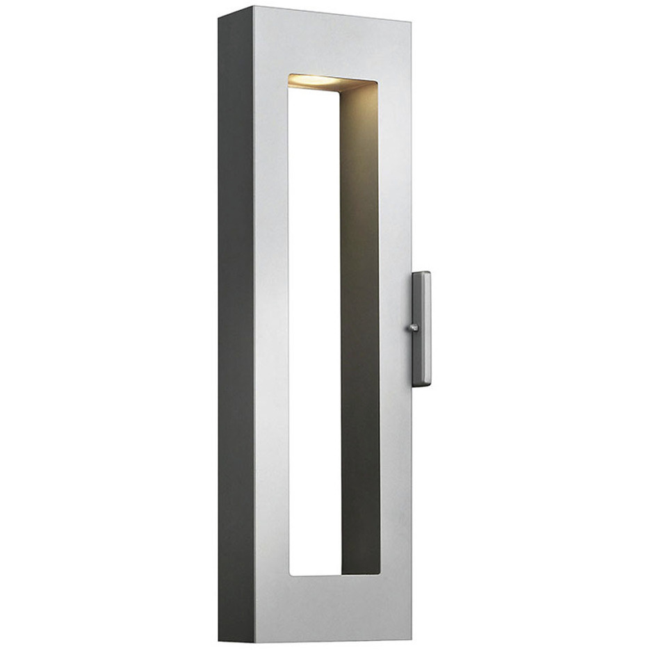 Atlantis LED 24 inch Titanium Outdoor Wall Mount Lantern, Medium
