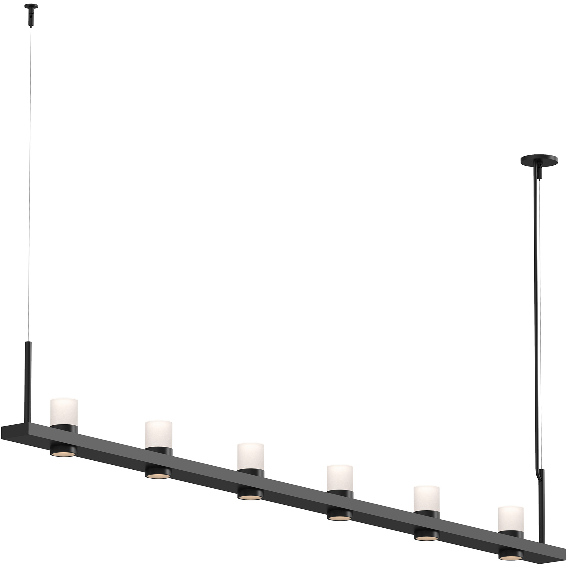 Intervals LED 96.25 inch Satin Black Pendant Ceiling Light