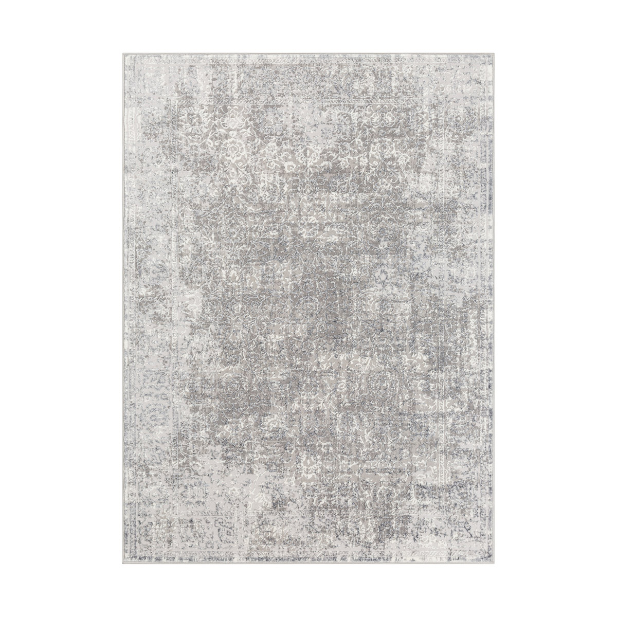 Mirth 35 X 24 inch Charcoal/Light Gray/Ivory/Medium Gray Rugs, Rectangle