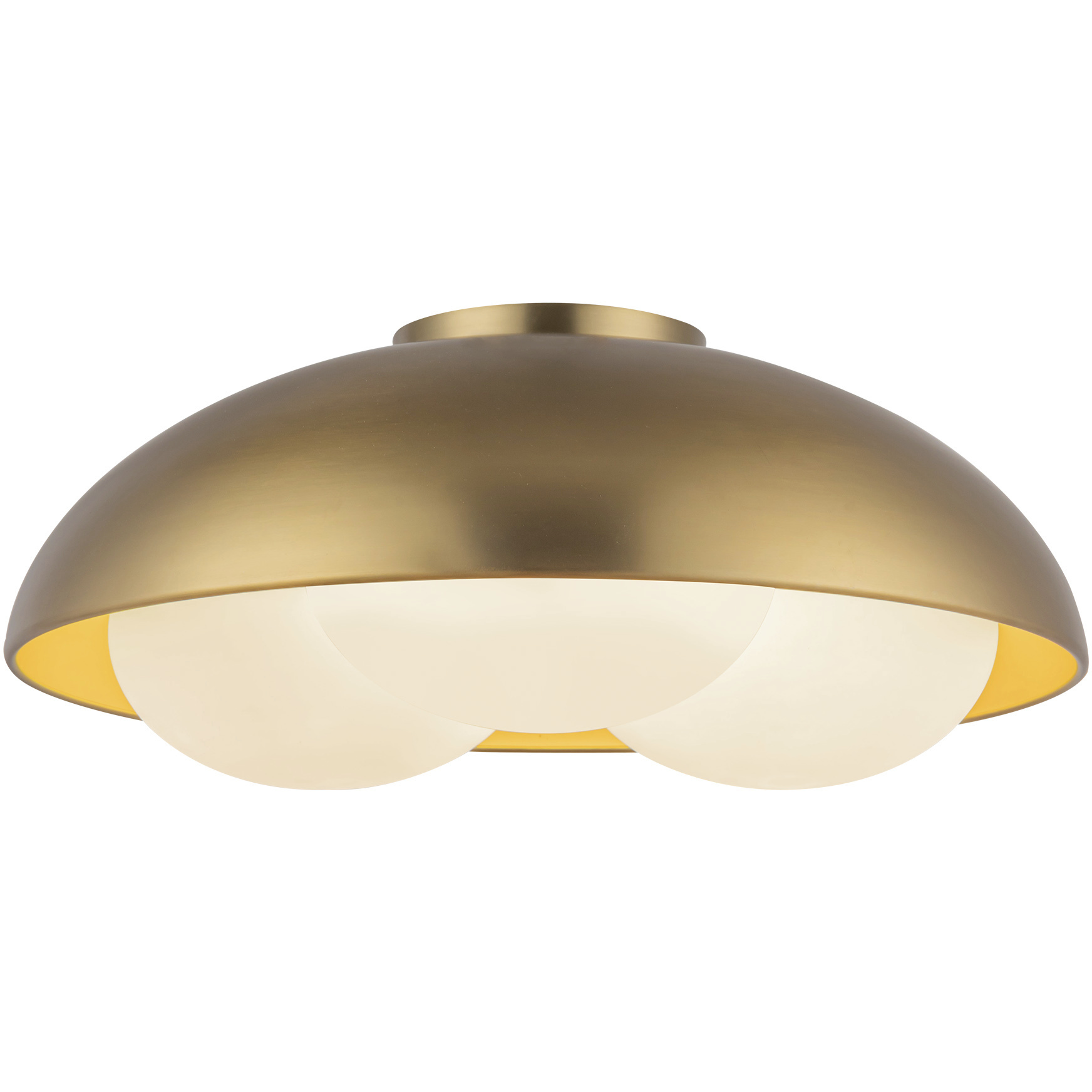 Alora Mood Robyn 3 Light 16 inch Brushed Gold Flush Mount Ceiling Light