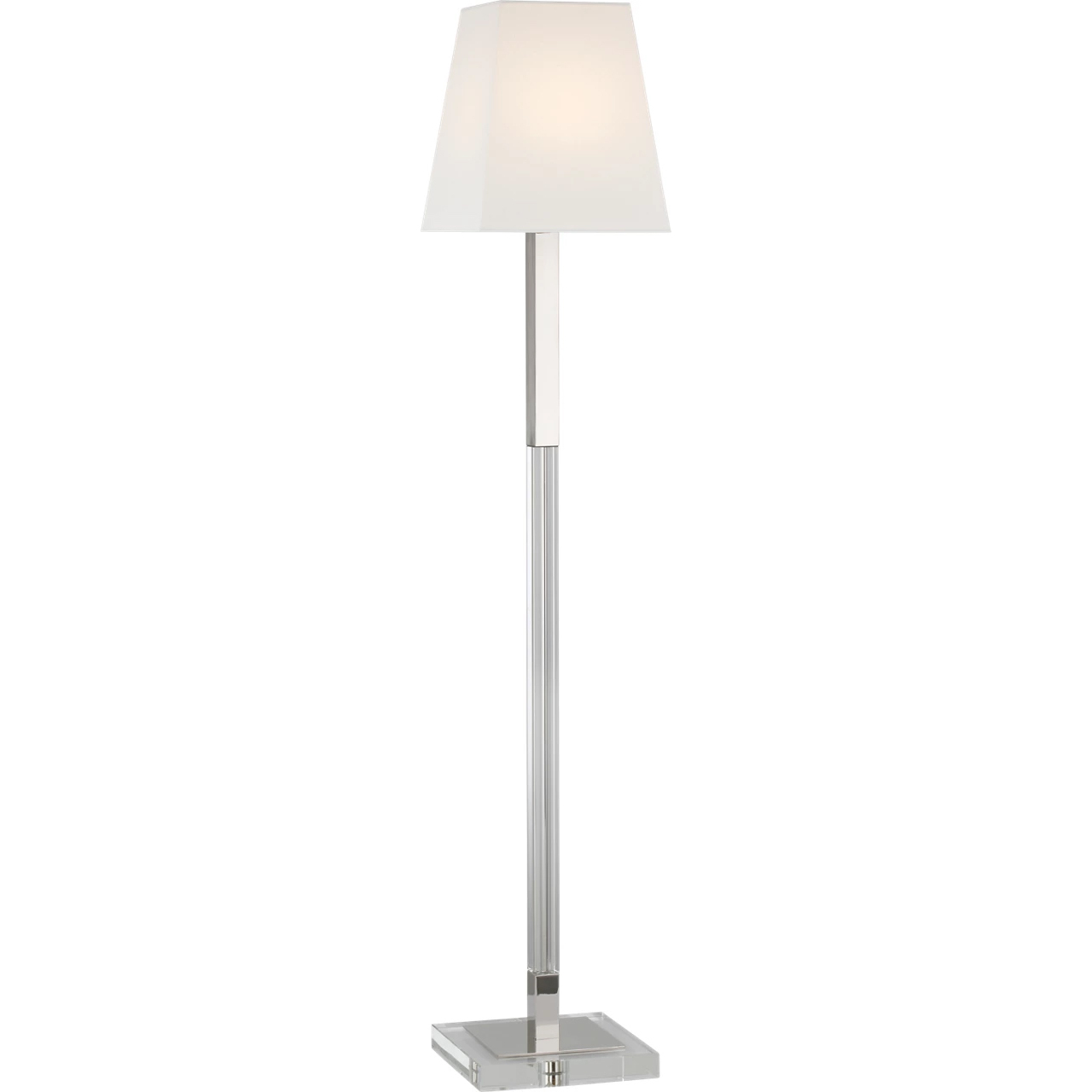 Chapman & Myers Reagan 52 inch 15 watt Polished Nickel and Crystal Reading Floor Lamp Portable Light, Medium