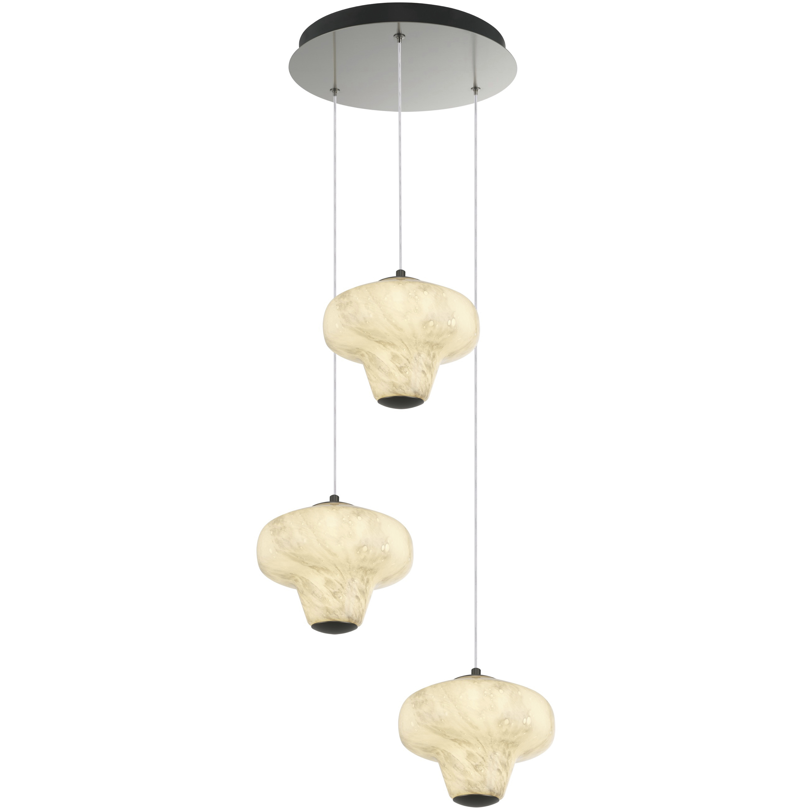 Solara LED 17.32 inch Graphite Chandelier Ceiling Light