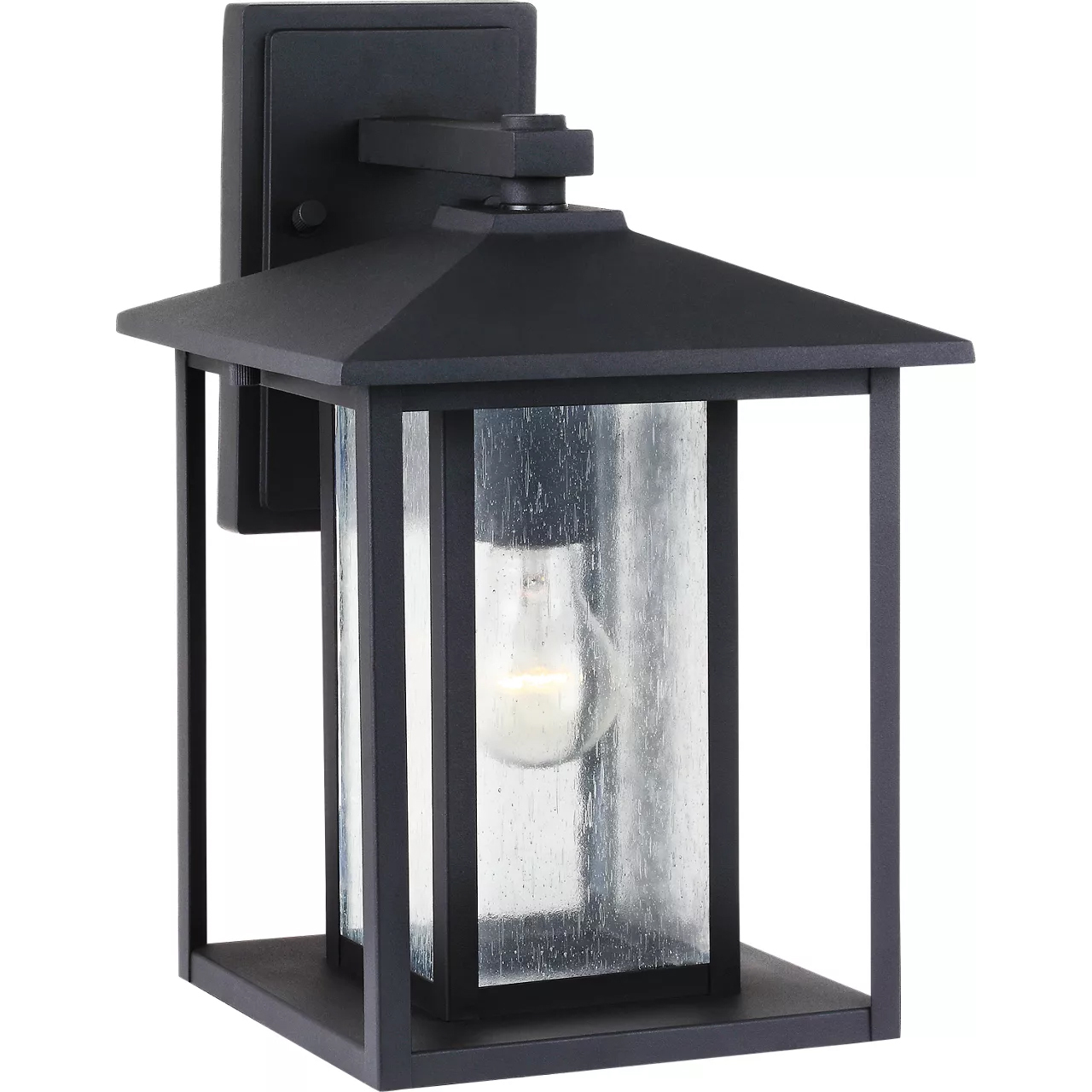 Hunnington 1 Light 14 inch Black Outdoor Wall Lantern, Medium