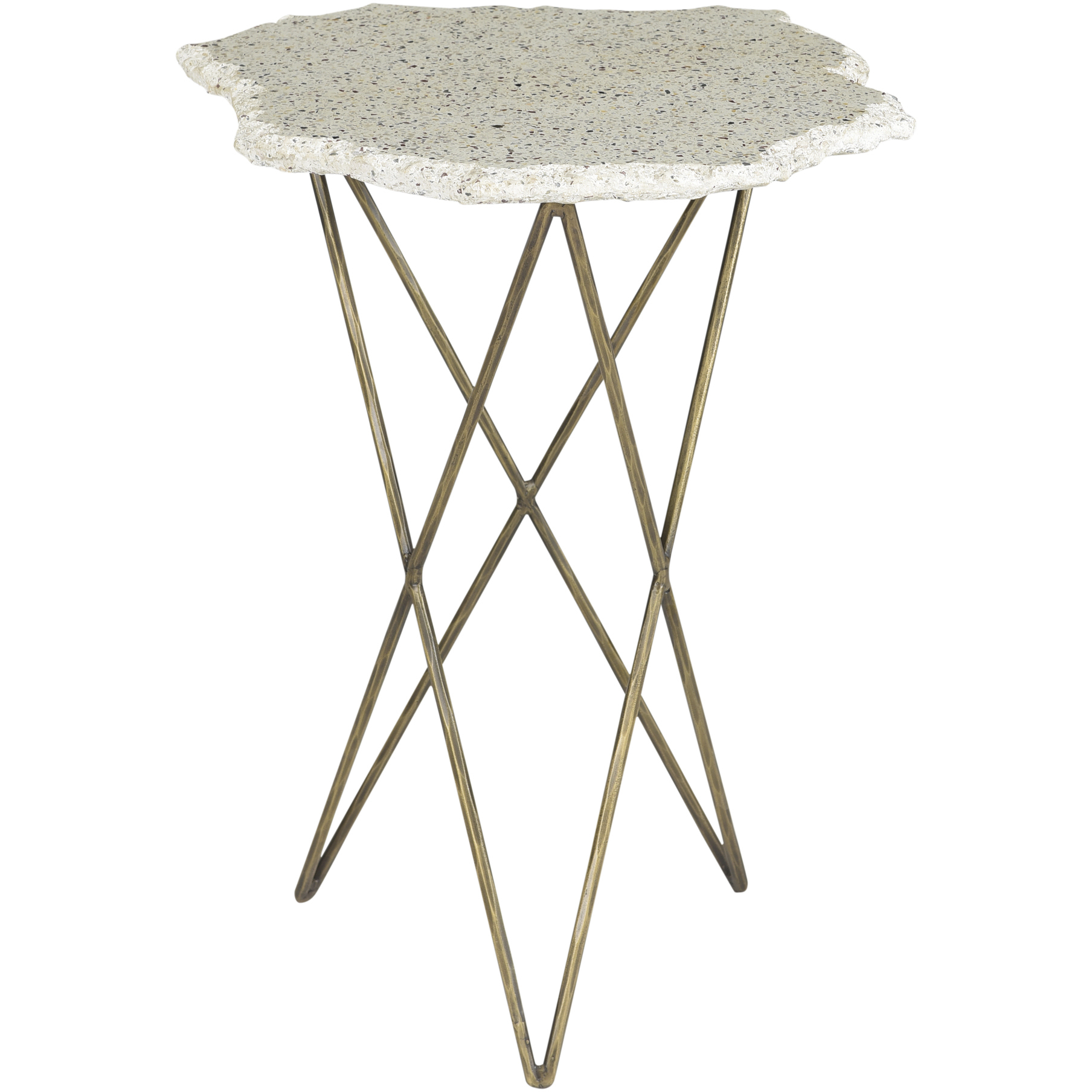 Positano 24 X 19.5 inch White End Table