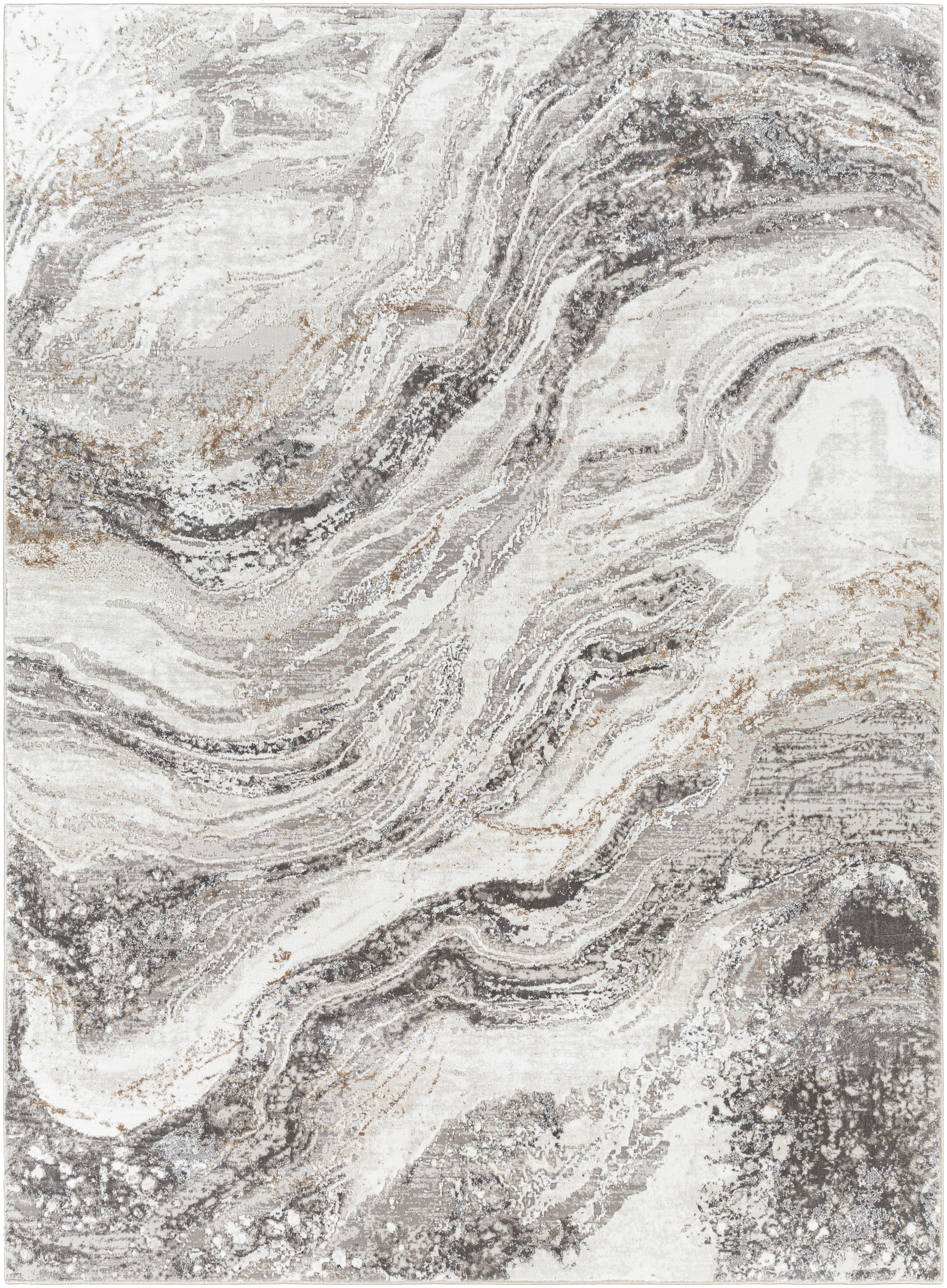 Allegro 108 X 79 inch Light Grey Rug, Rectangle