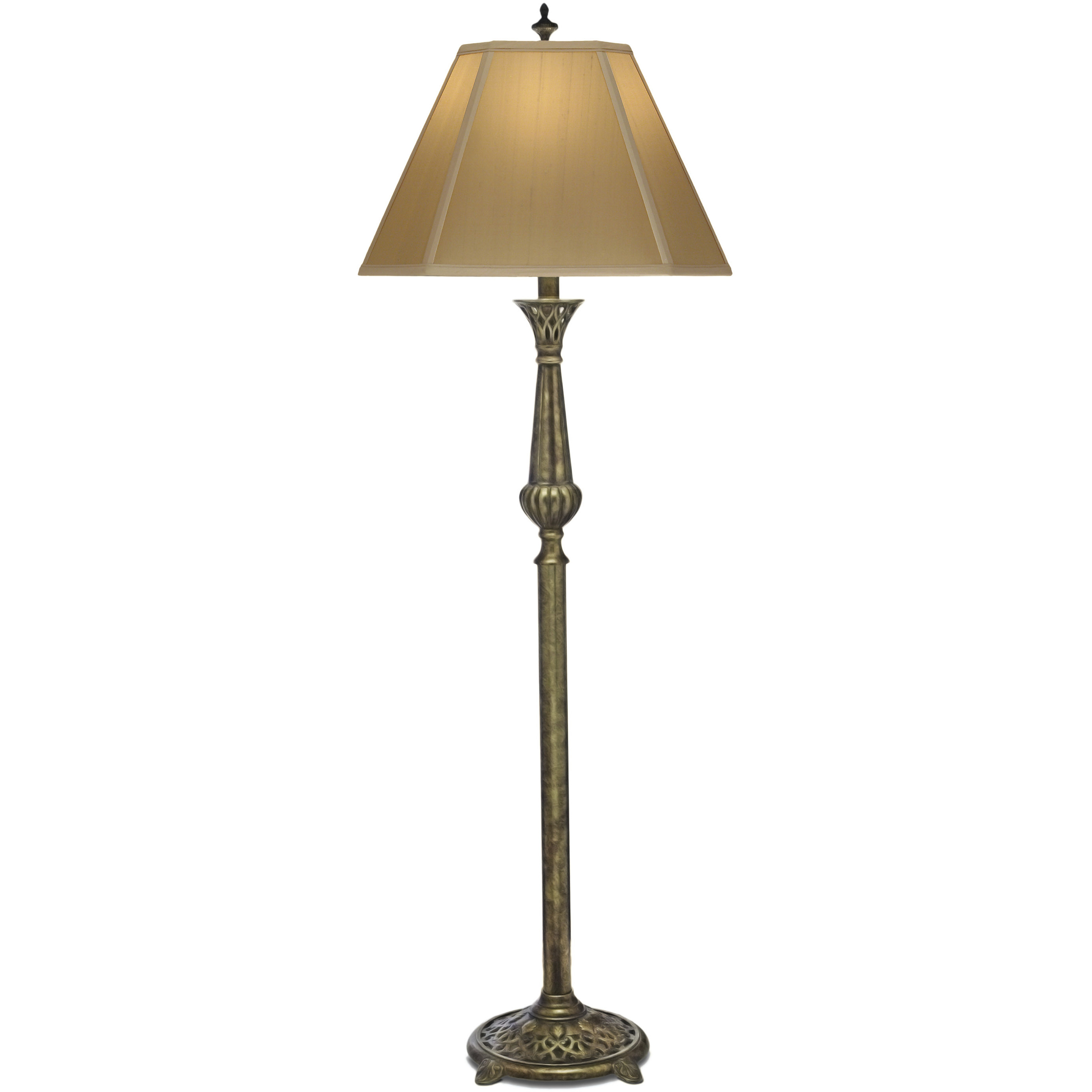 Ellie 64 inch 150 watt Tortoise Shell Floor Lamp Portable Light