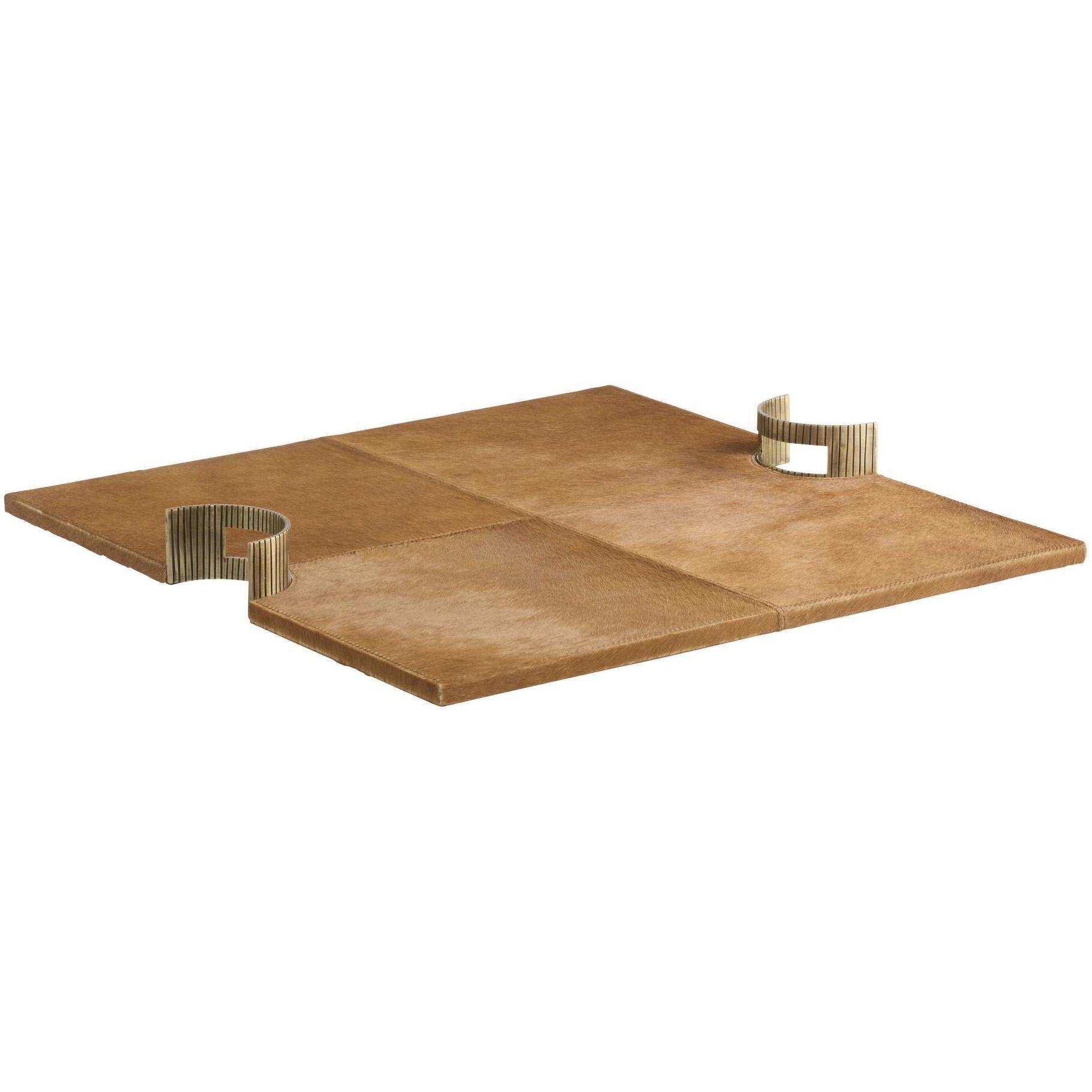 Jones Brown and Antique Brass Tray