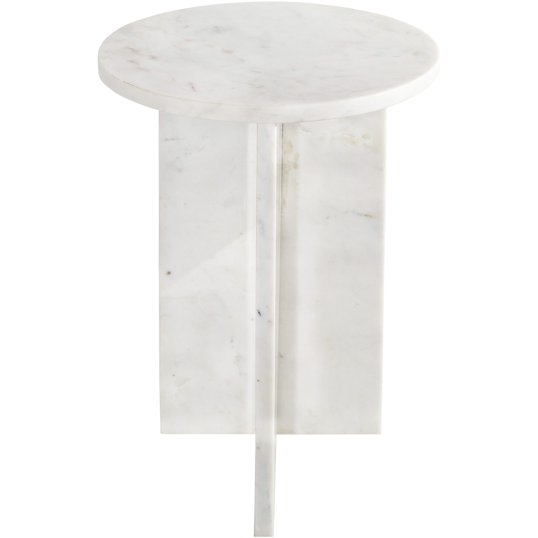 Grace 20 X 14 inch PJ White Marble Accent Table