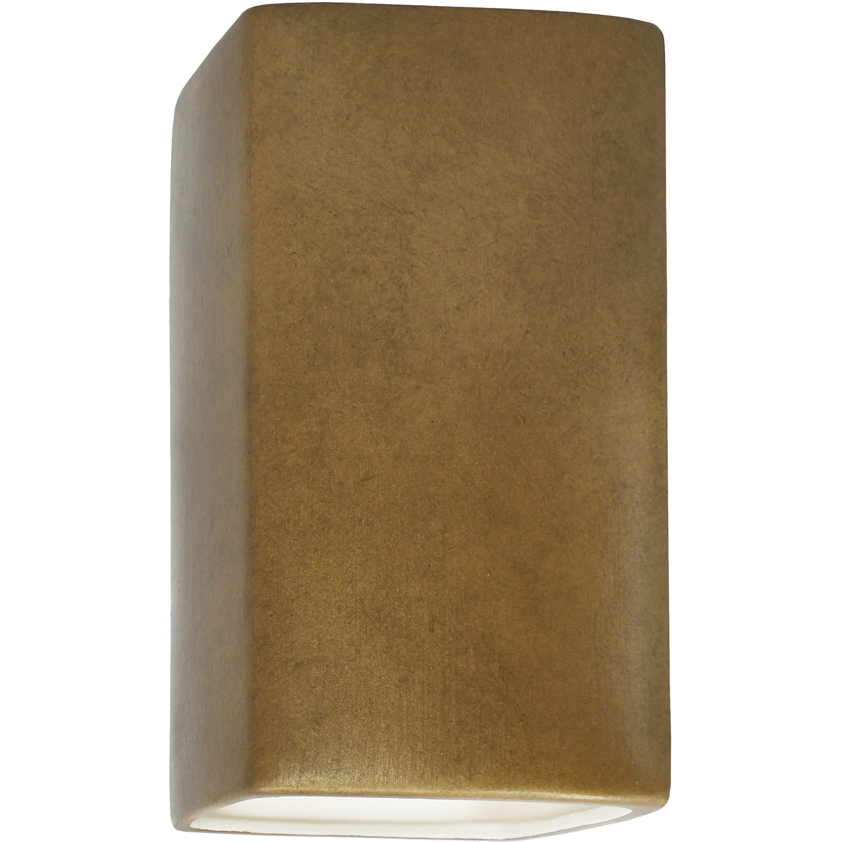 Ambiance Rectangle LED 7.25 inch Antique Gold Wall Sconce Wall Light, Large