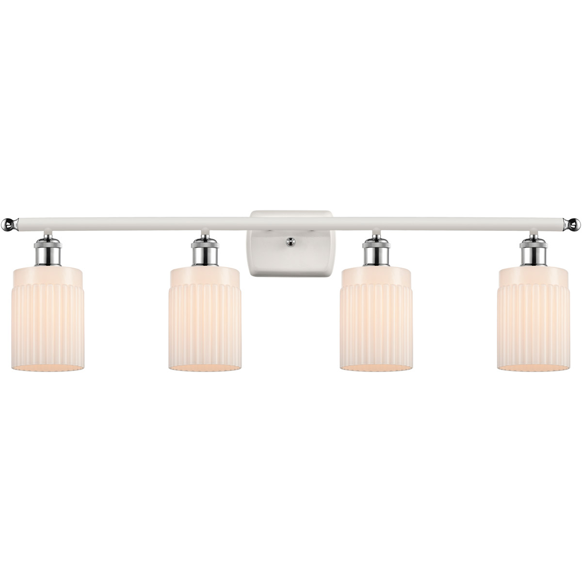 Ballston Hadley LED 36 inch White and Polished Chrome Bath Vanity Light Wall Light in Matte White Glass, Ballston
