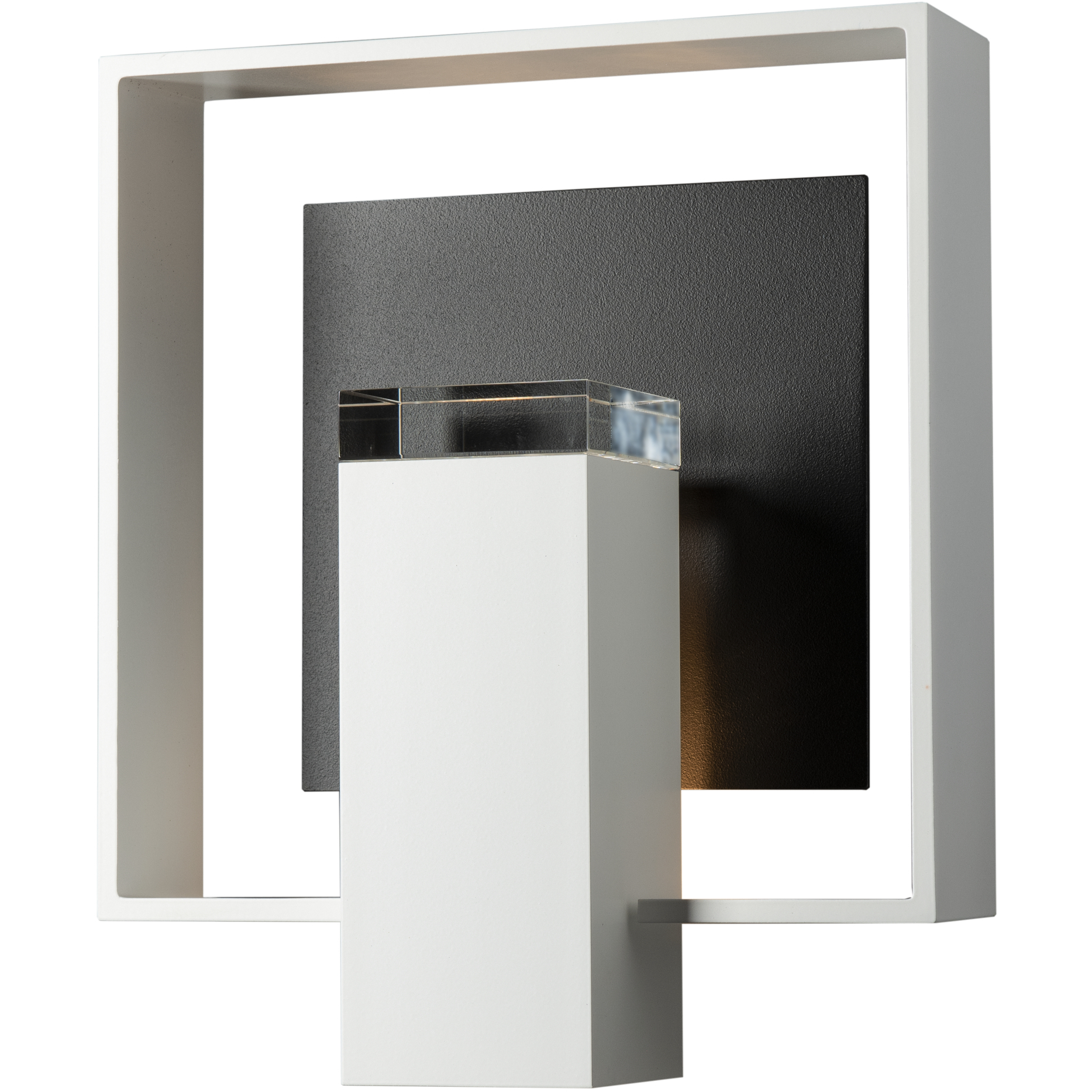 Shadow Box 1 Light 11.7 inch Coastal White and Coastal Black Outdoor Sconce, Medium
