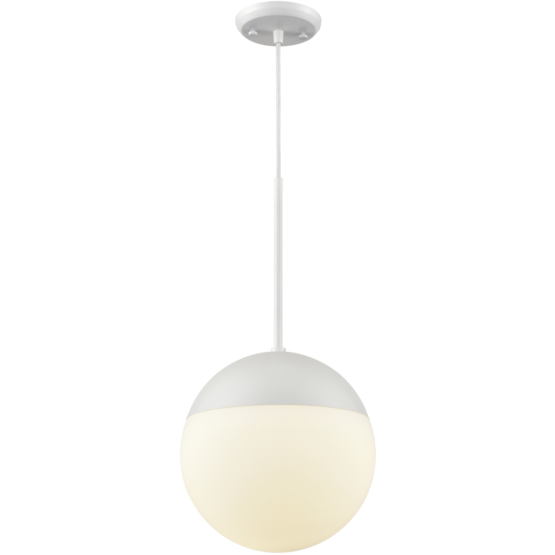 Hopewell Rocks CCT LED 10 inch Matte White Pendant Ceiling Light in Half Opal Glass