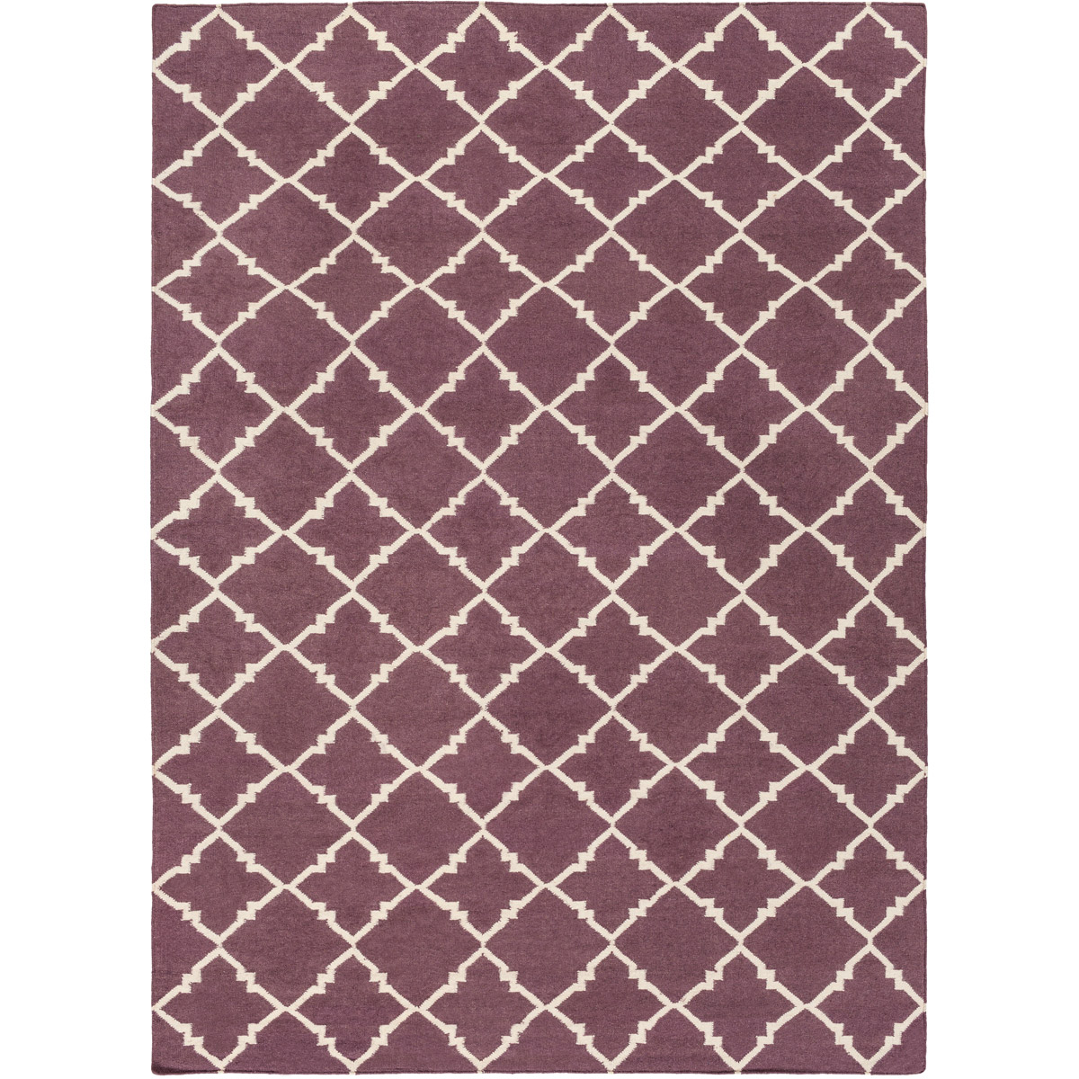 Frontier 66 X 42 inch Eggplant, Cream Rug