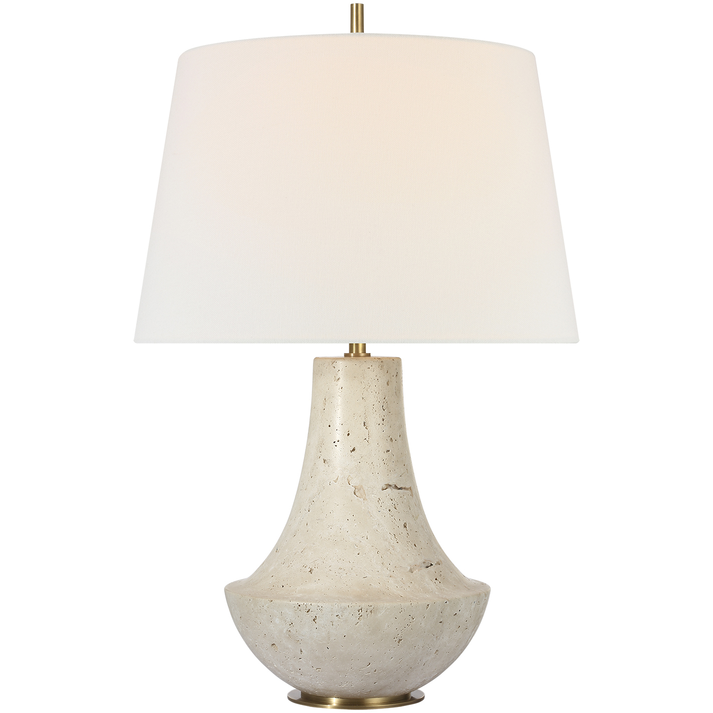 Thomas O'Brien Kefi 25.25 inch 15 watt Natural Travertine Table Lamp Portable Light