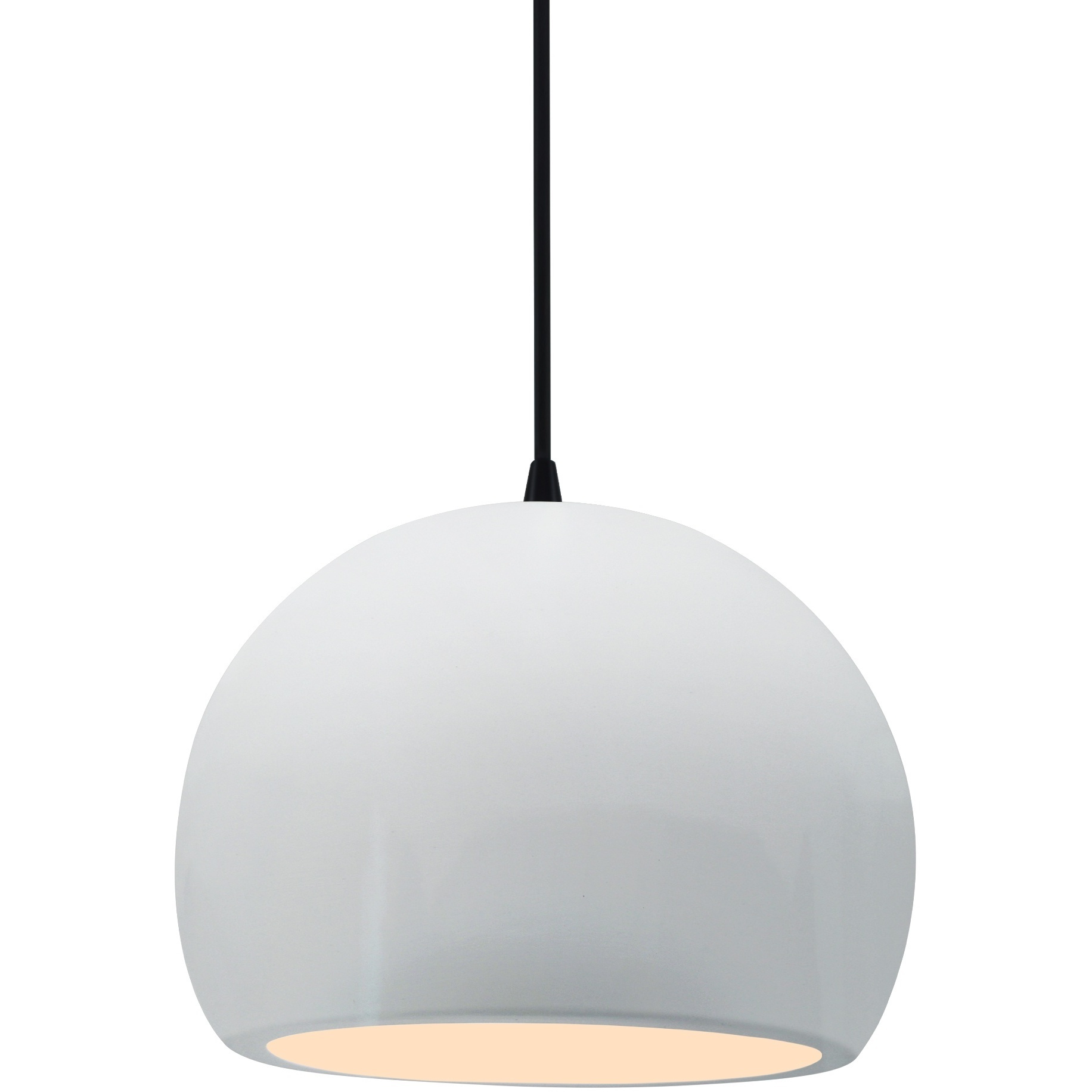 Radiance 1 Light 7 inch Gloss White and Matte Black Pendant Ceiling Light