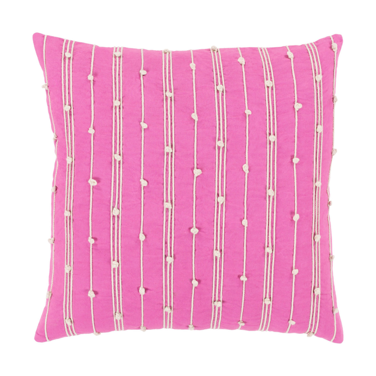 Accretion 18 X 18 inch Bright Pink and Cream Pillow Kit