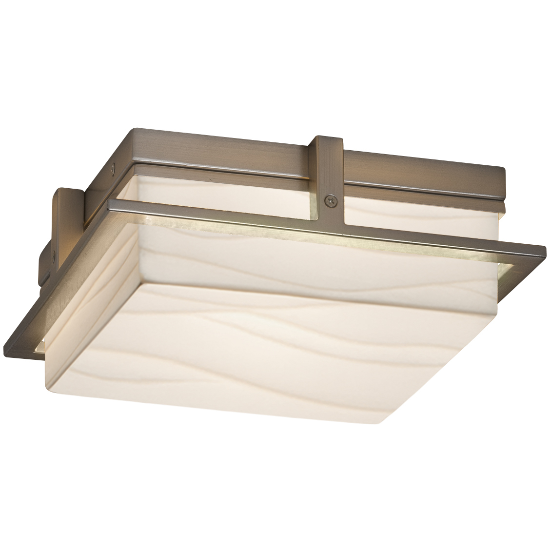 Porcelina Avalon LED 10 inch Brushed Nickel Flush Mount Ceiling Light