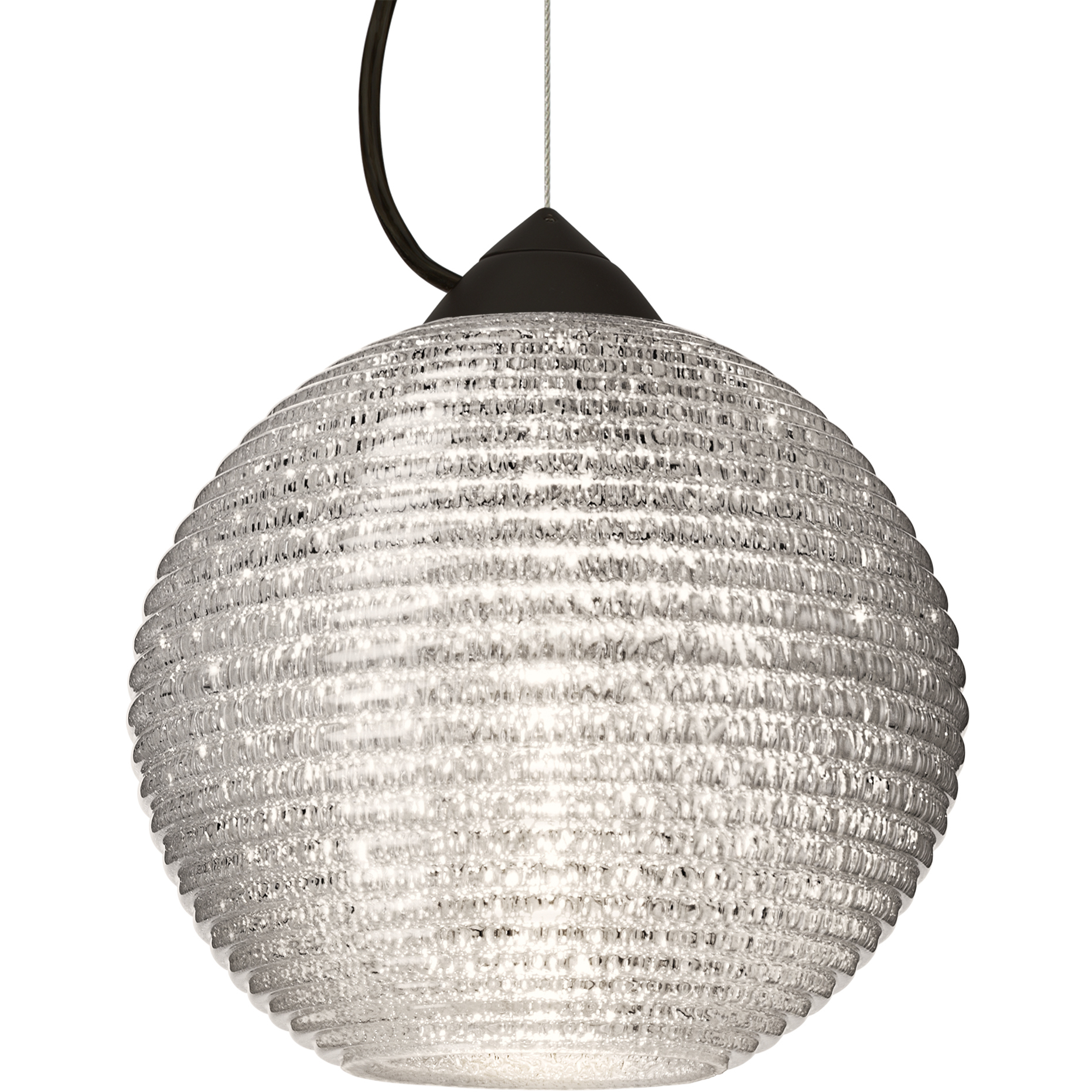 Kristall 8 1 Light Black Cord Pendant Ceiling Light