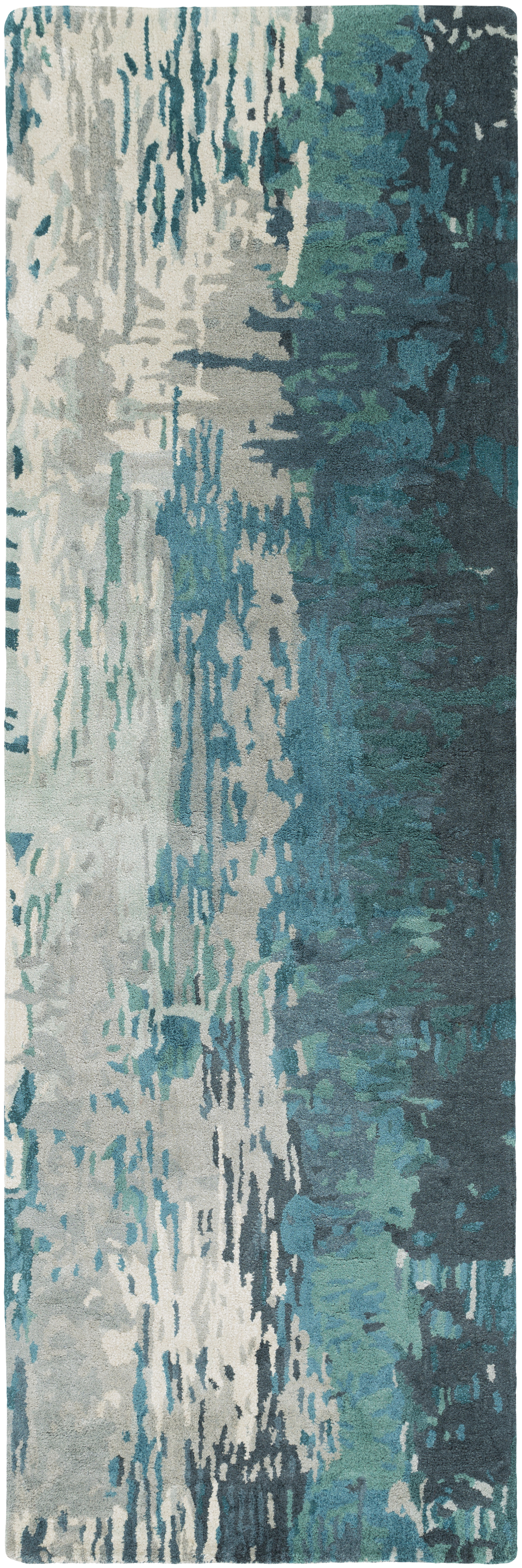 Utica 96 X 30 inch Blue Rug, Runner
