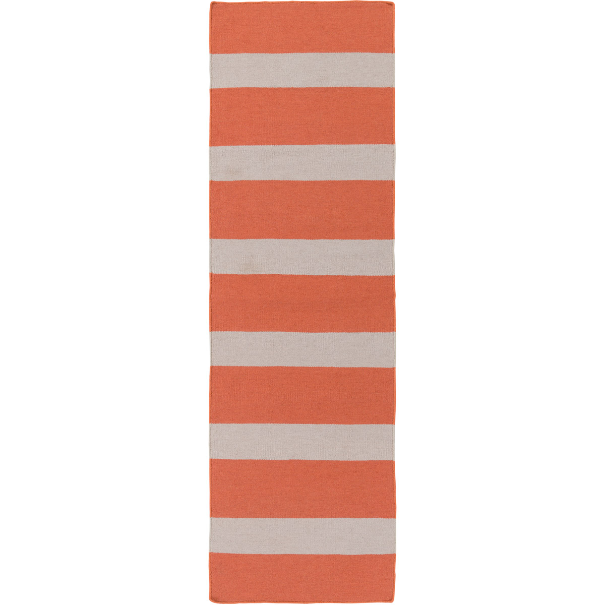Lagoon 96 X 30 inch Burnt Orange, Light Gray Rug