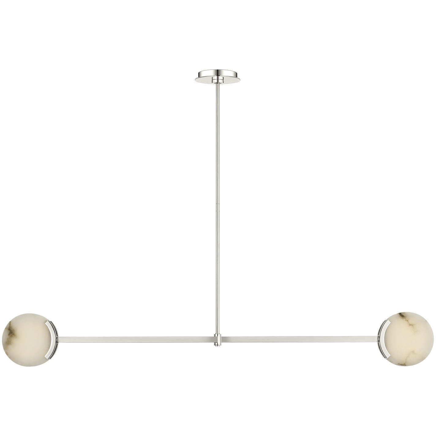 Kelly Wearstler Melange LED 63 inch Polished Nickel Linear Pendant Ceiling Light